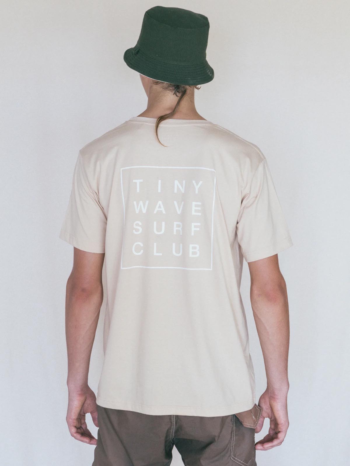 Tiny Wave Surf Club Logo Tee Sand