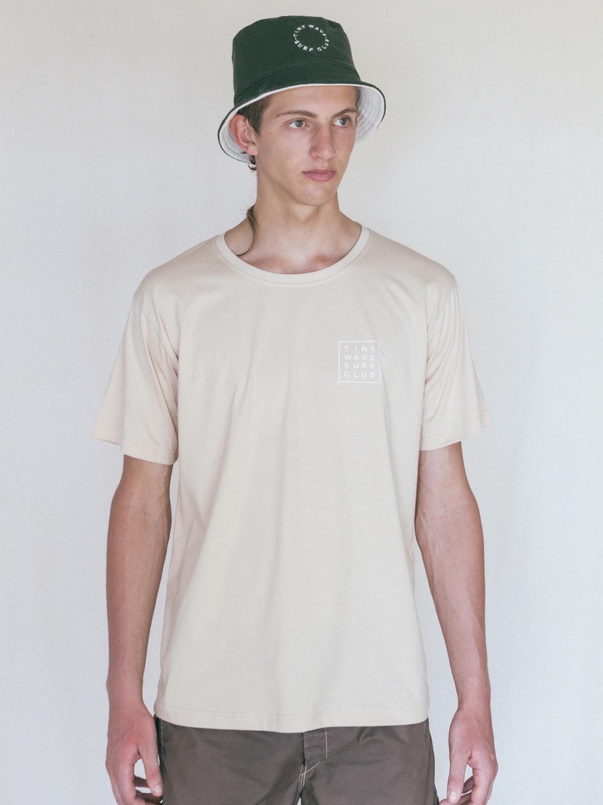 Tiny Wave Surf Club Logo Tee Sand