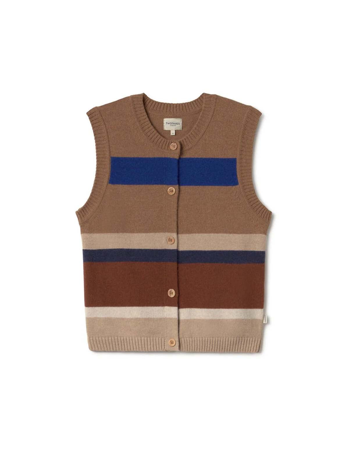 Twothirds Murrisk Knit Vest Stripes