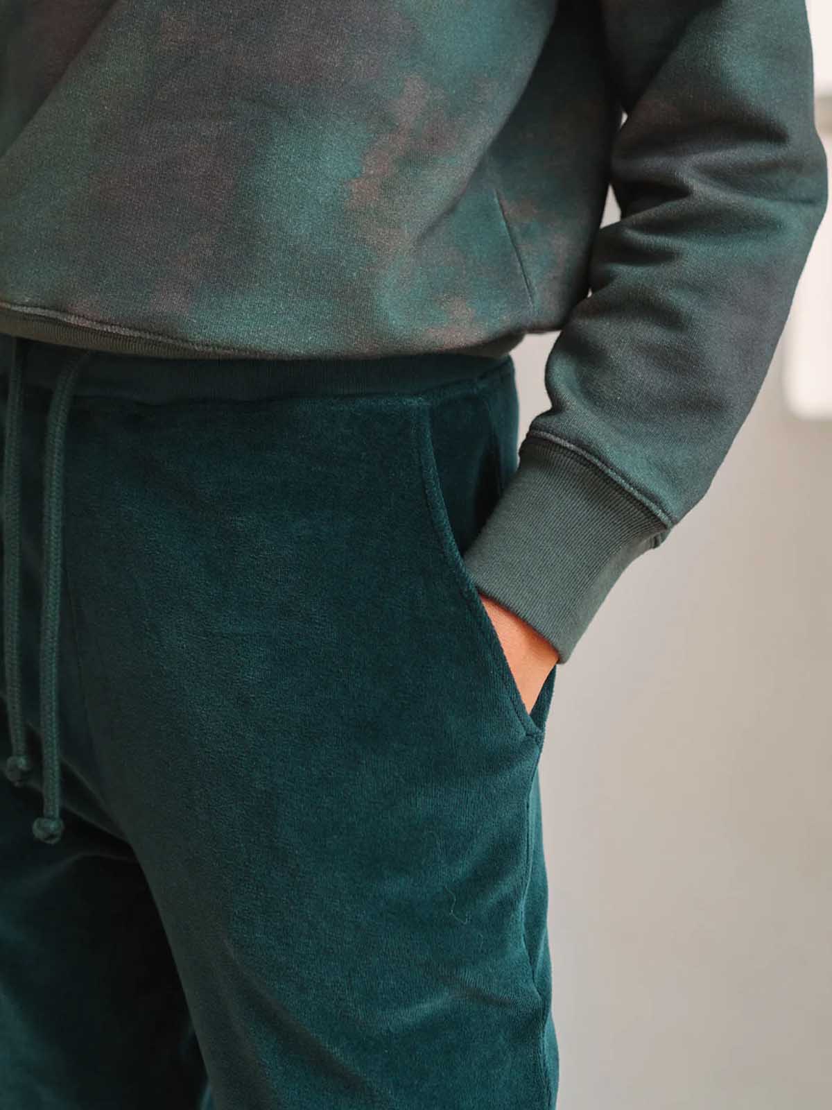 Twothirds Krivus Velour Sweatpants Deep Lake