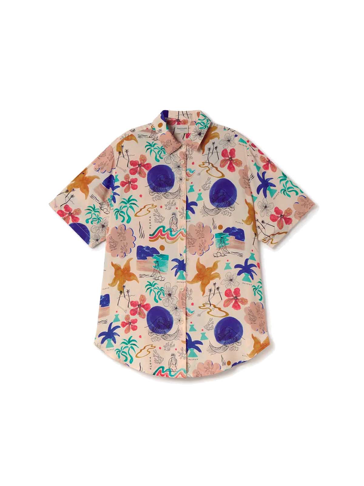 Twothirds Stora Herro Blouse Surf Abstract