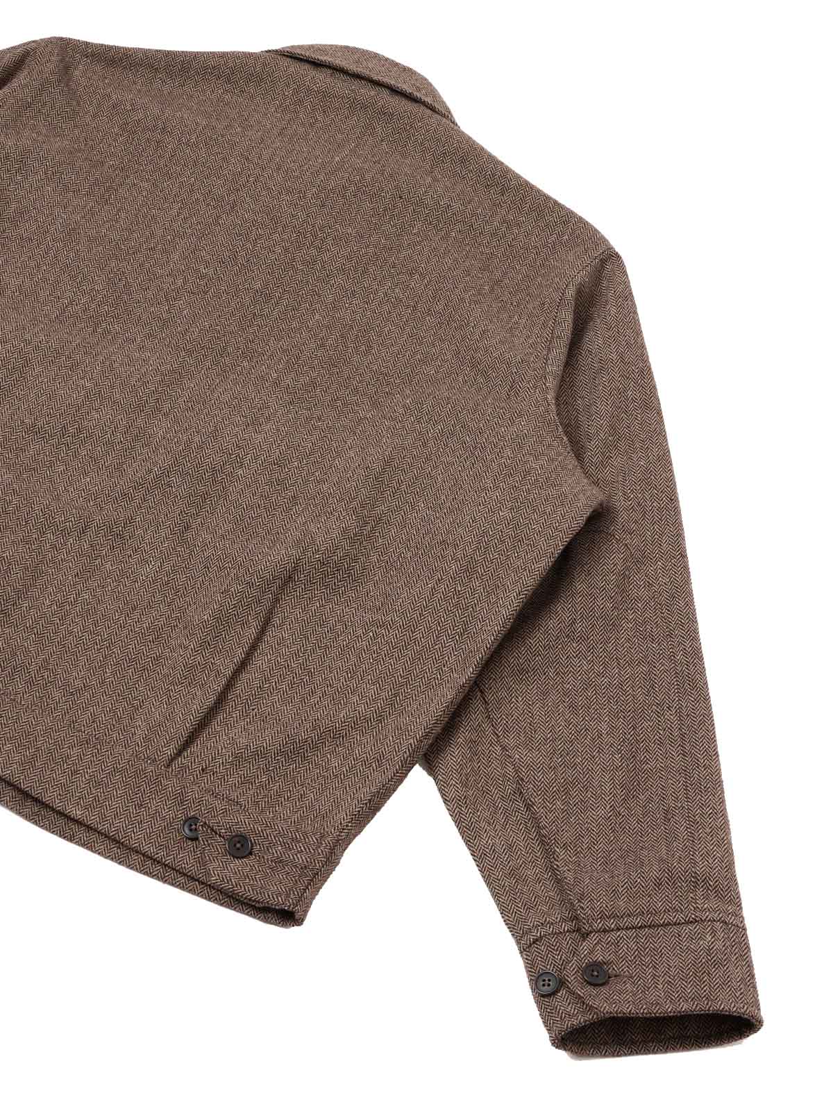 Universal Works Jacket Wool Herringbone Brown