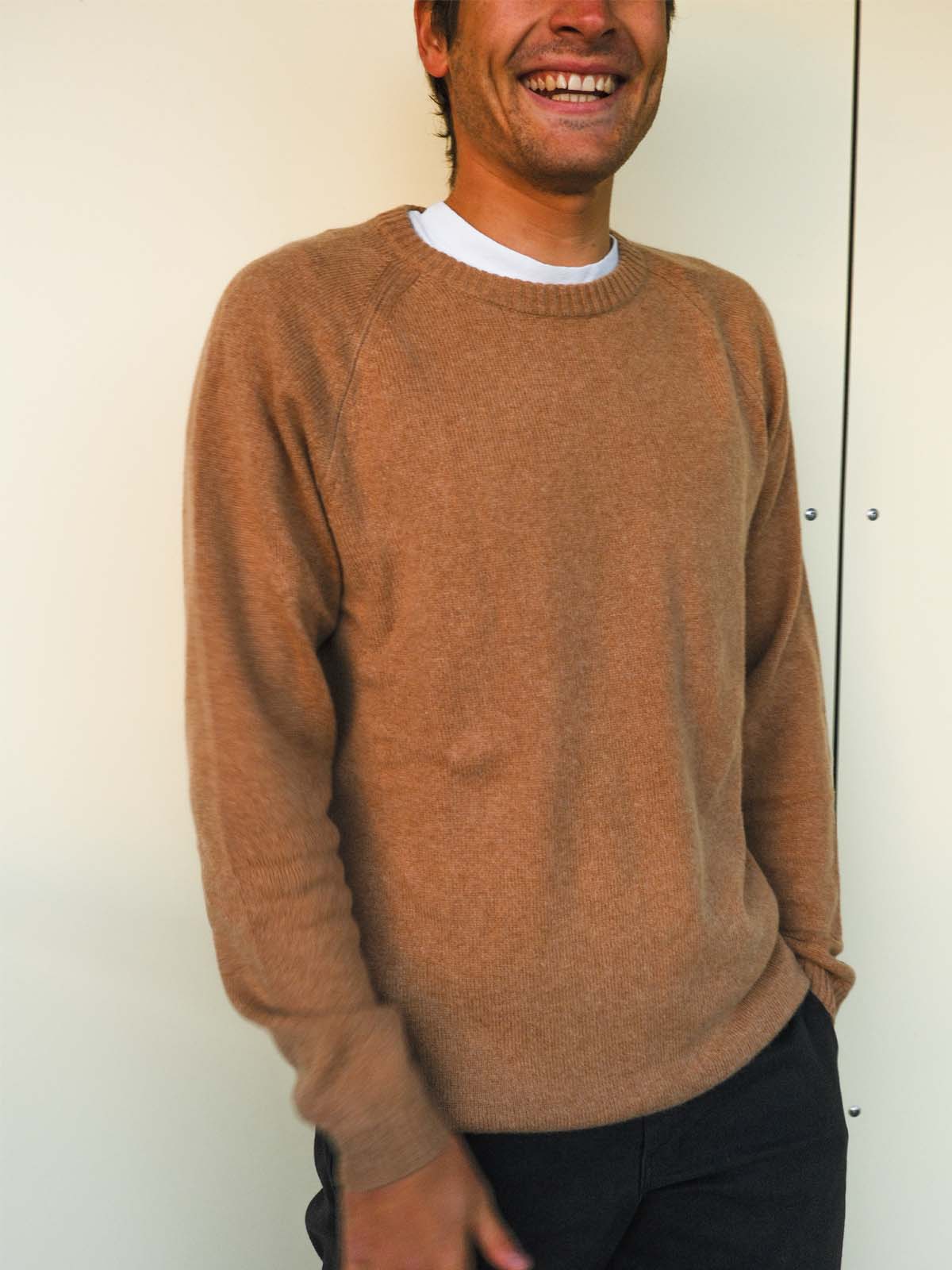 Visitor Clothing Men's Wool Yak Cashmere Sweater Camel