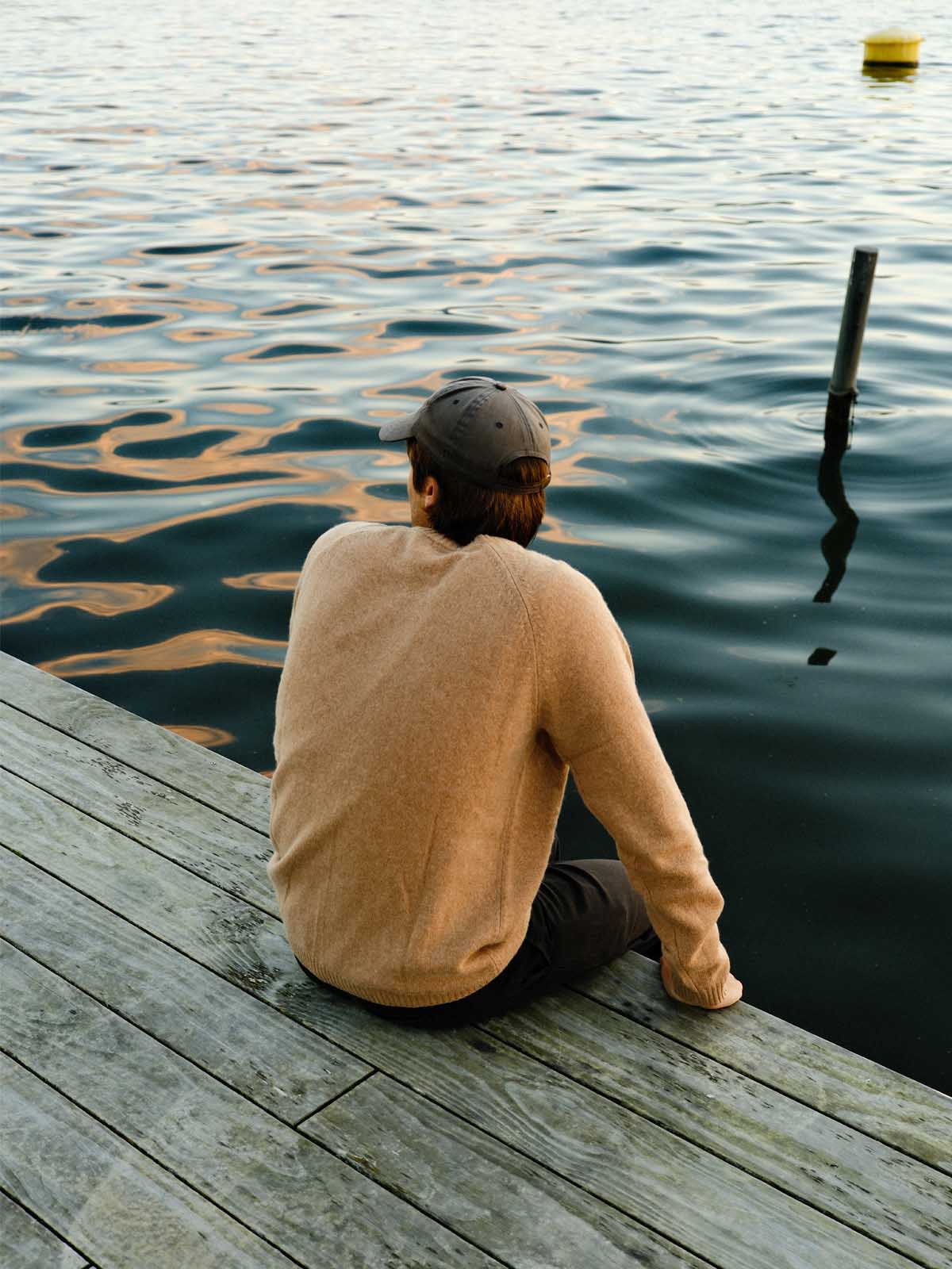 Visitor Clothing Men's Wool Yak Cashmere Sweater Camel