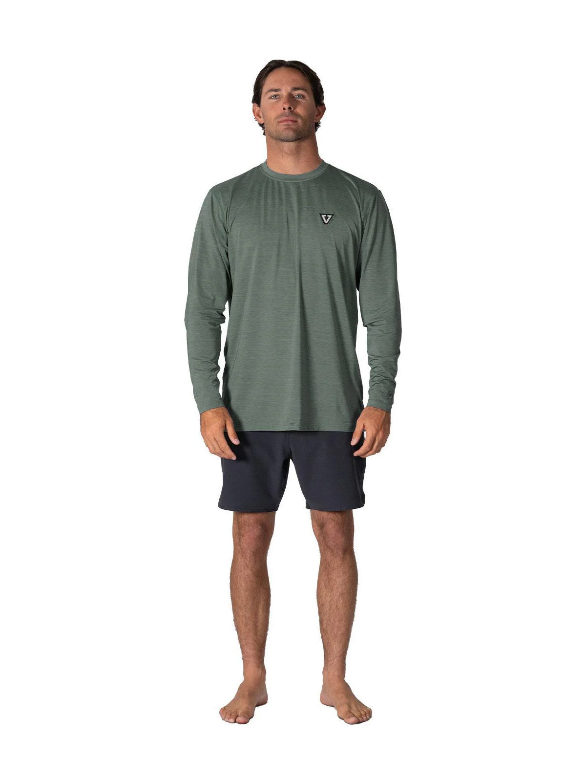 Vissla Twisted Eco LS Surf Tee Army Heather