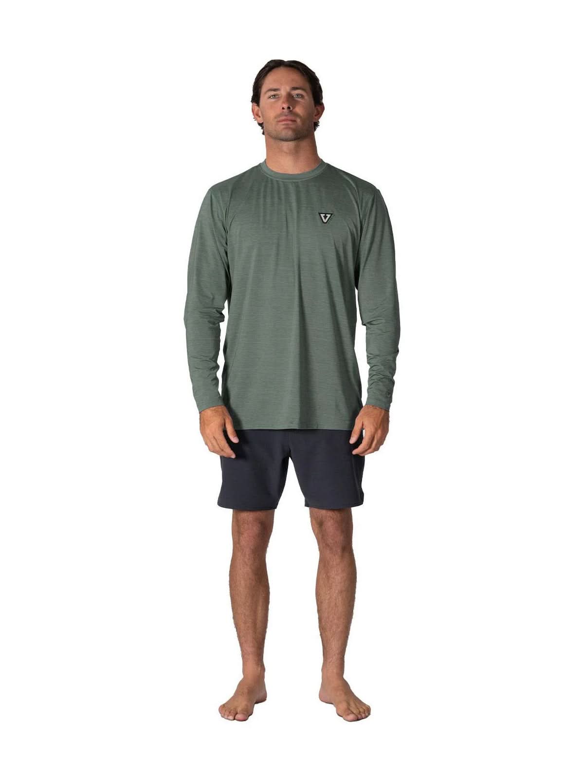Vissla Twisted Eco LS Surf Tee Army Heather