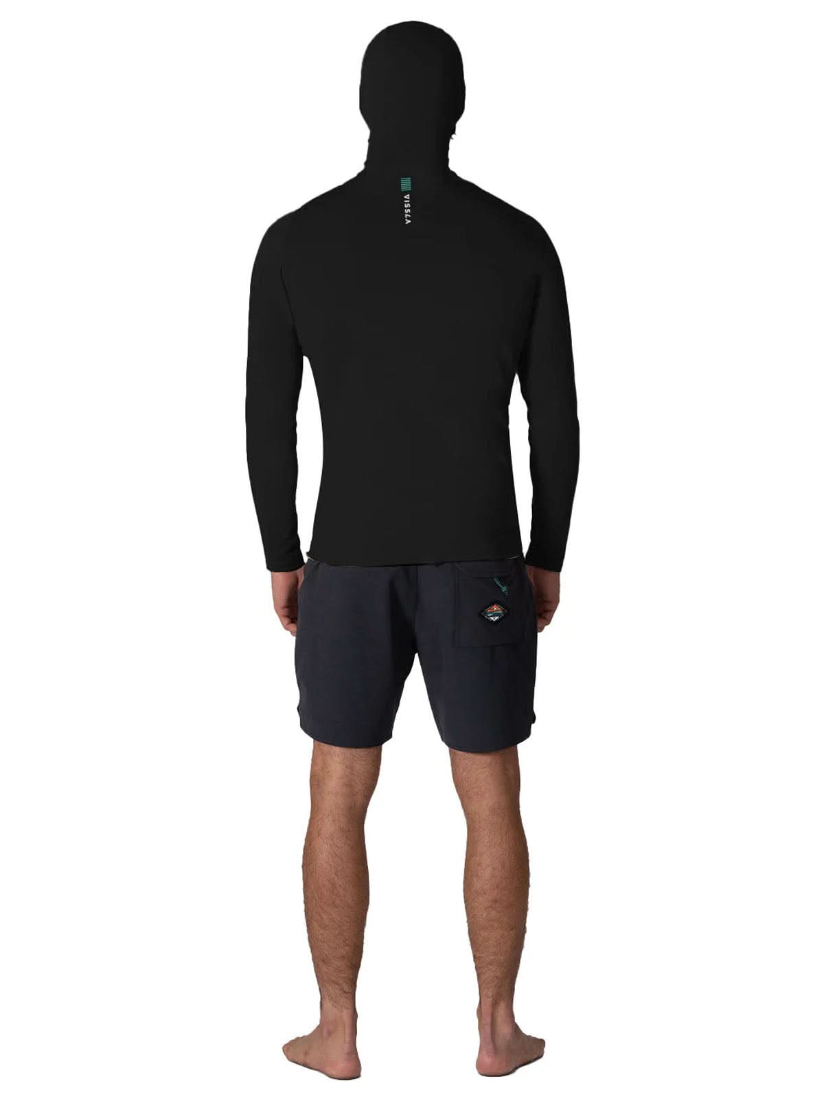 Vissla Warm Seas Eco Hooded LS Rash Guard Black