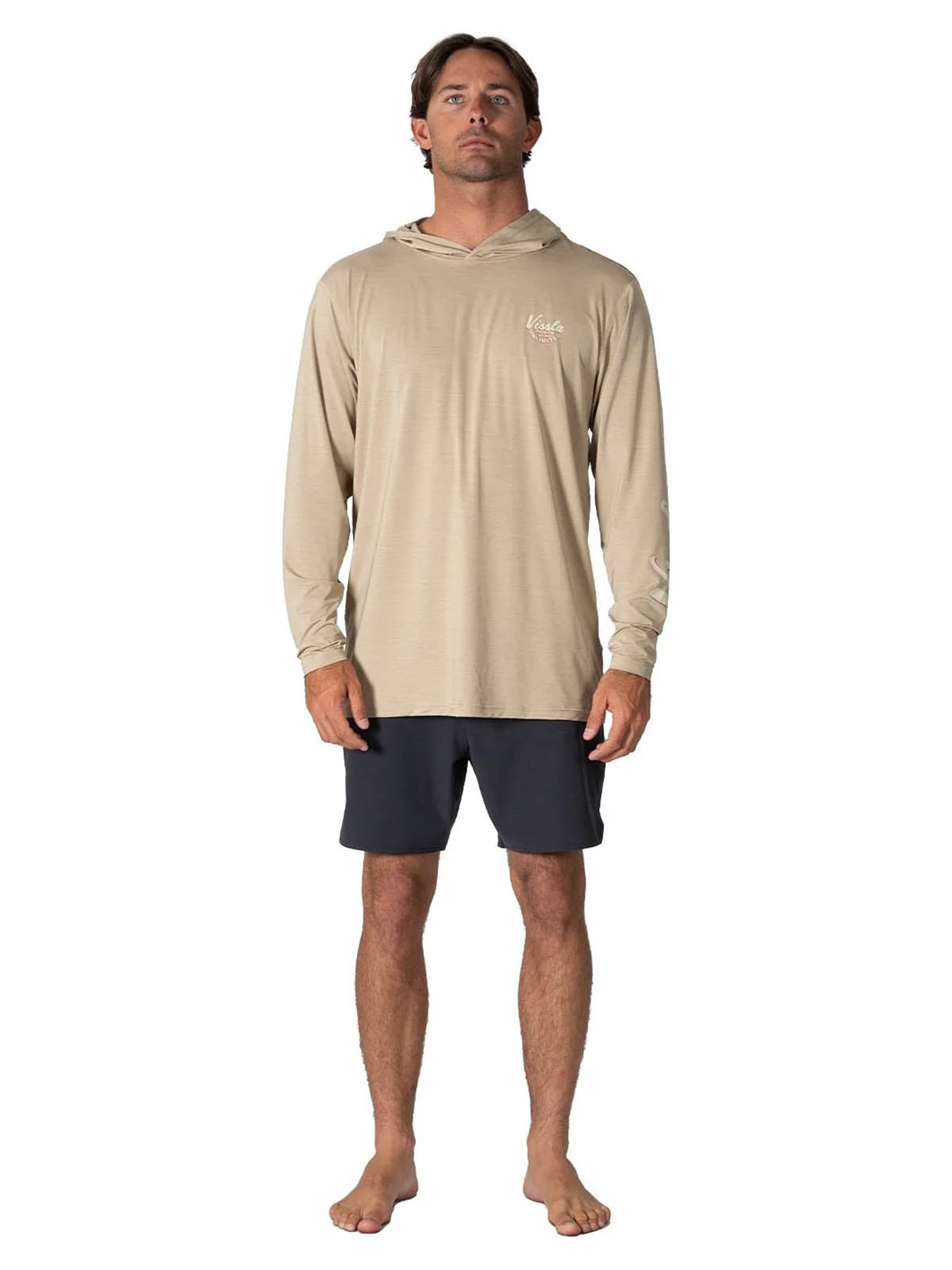 Vissla Twisted Eco Hooded LS Sun Shirt Sand