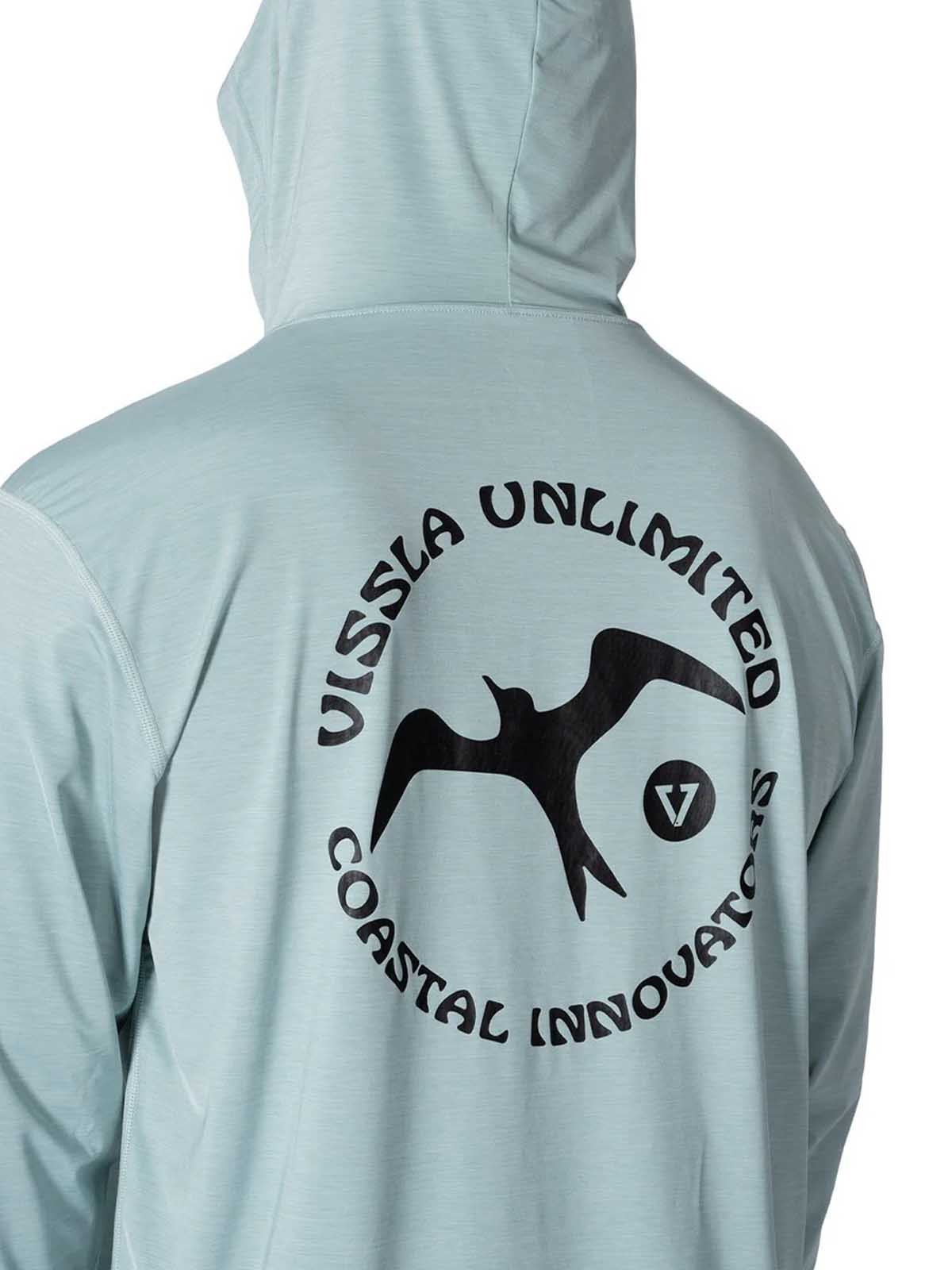 Vissla Twisted Eco Hooded LS Sun Shirt Sea Green