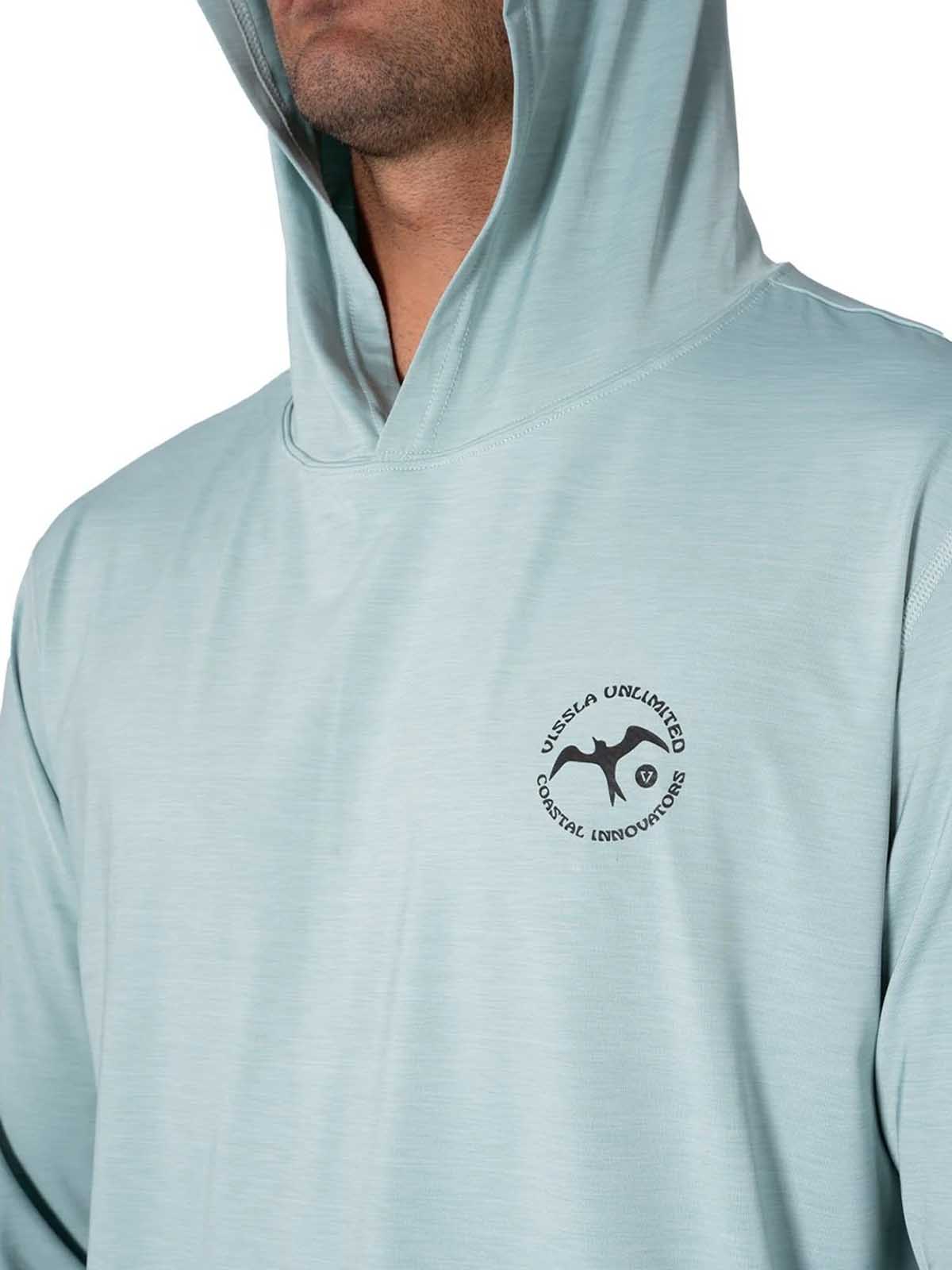 Vissla Twisted Eco Hooded LS Sun Shirt Sea Green