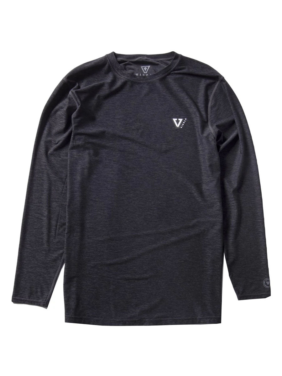 Vissla Twisted Eco LS Surf Tee Black Heather
