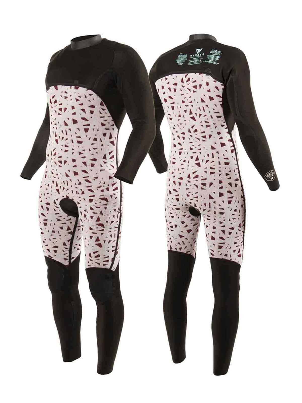 Vissla Wetsuit High Seas II Full Chest Zip 4-3 Stealth (L)