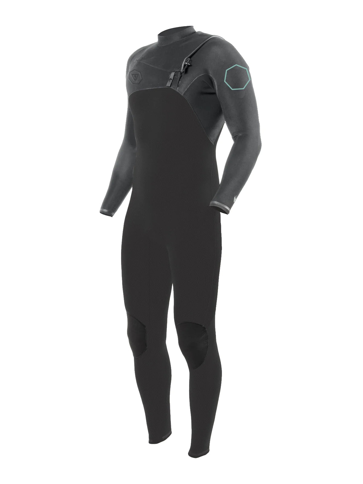 Vissla Wetsuit High Seas II Full Chest Zip 4-3 Charcoal
