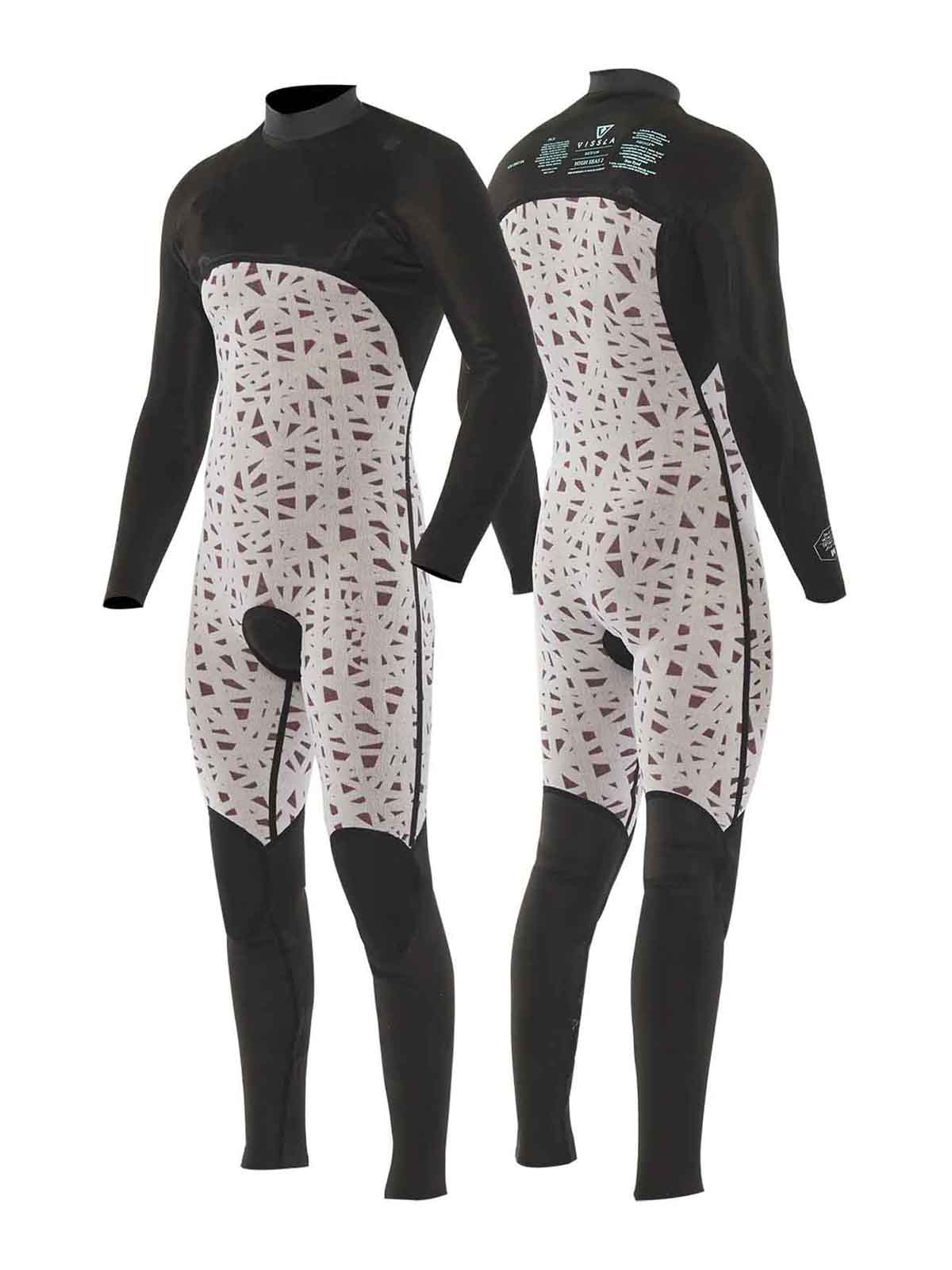 Vissla Wetsuit High Seas II Full Chest Zip 4-3 Stealth