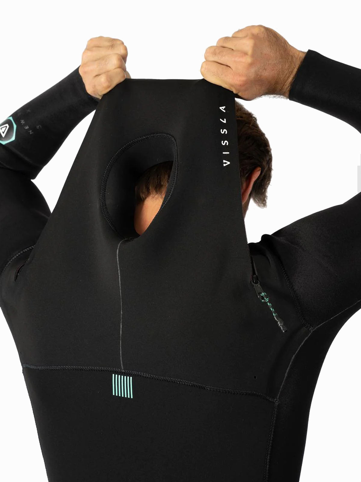 Vissla Wetsuit New Seas 4-3 U-Zip Black 2