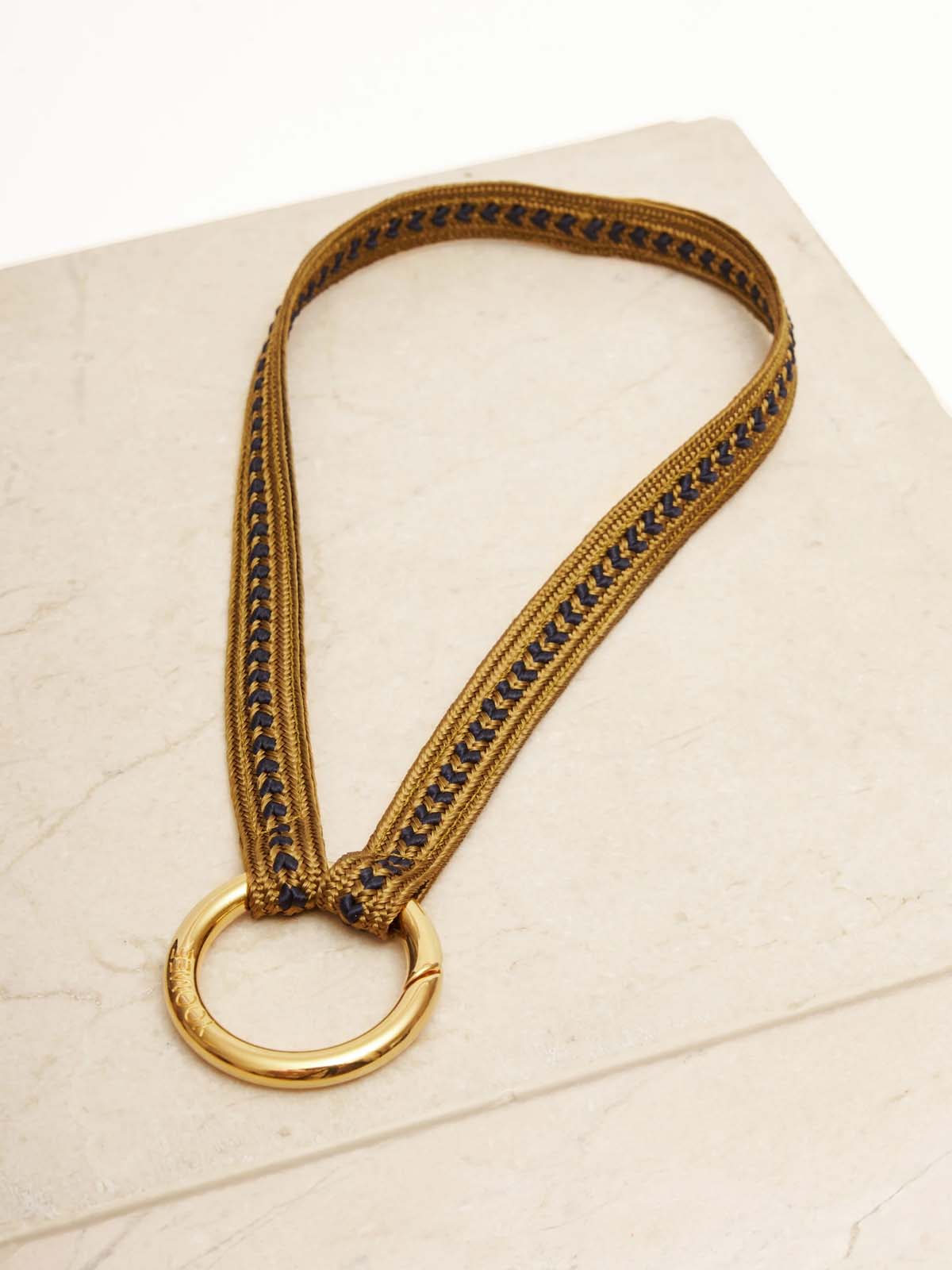 Yoomee Keychain Zahra Olive Mini Gold Thick