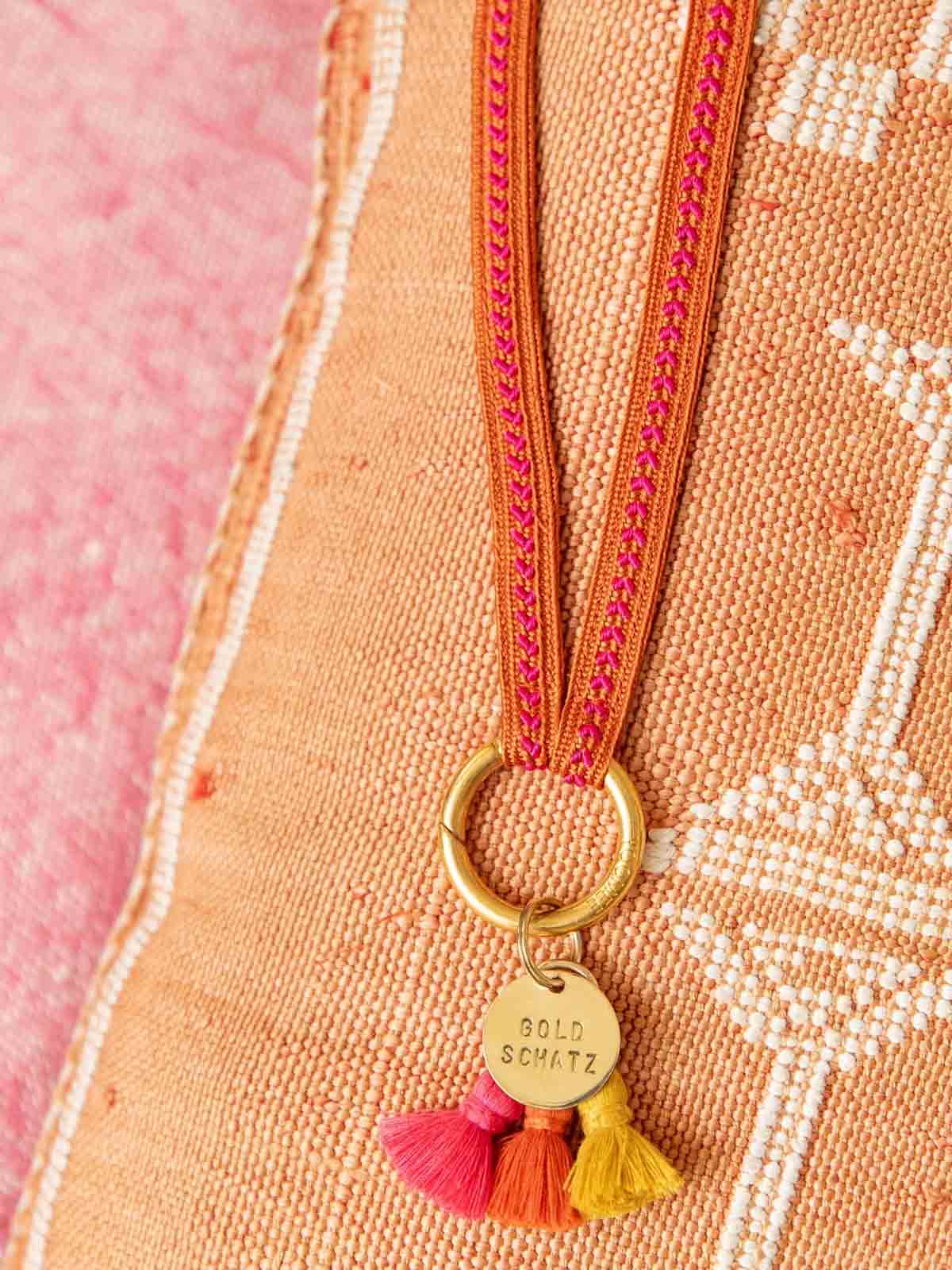 Yoomee Keychain Zahra Pumpkin Love Gold Thick