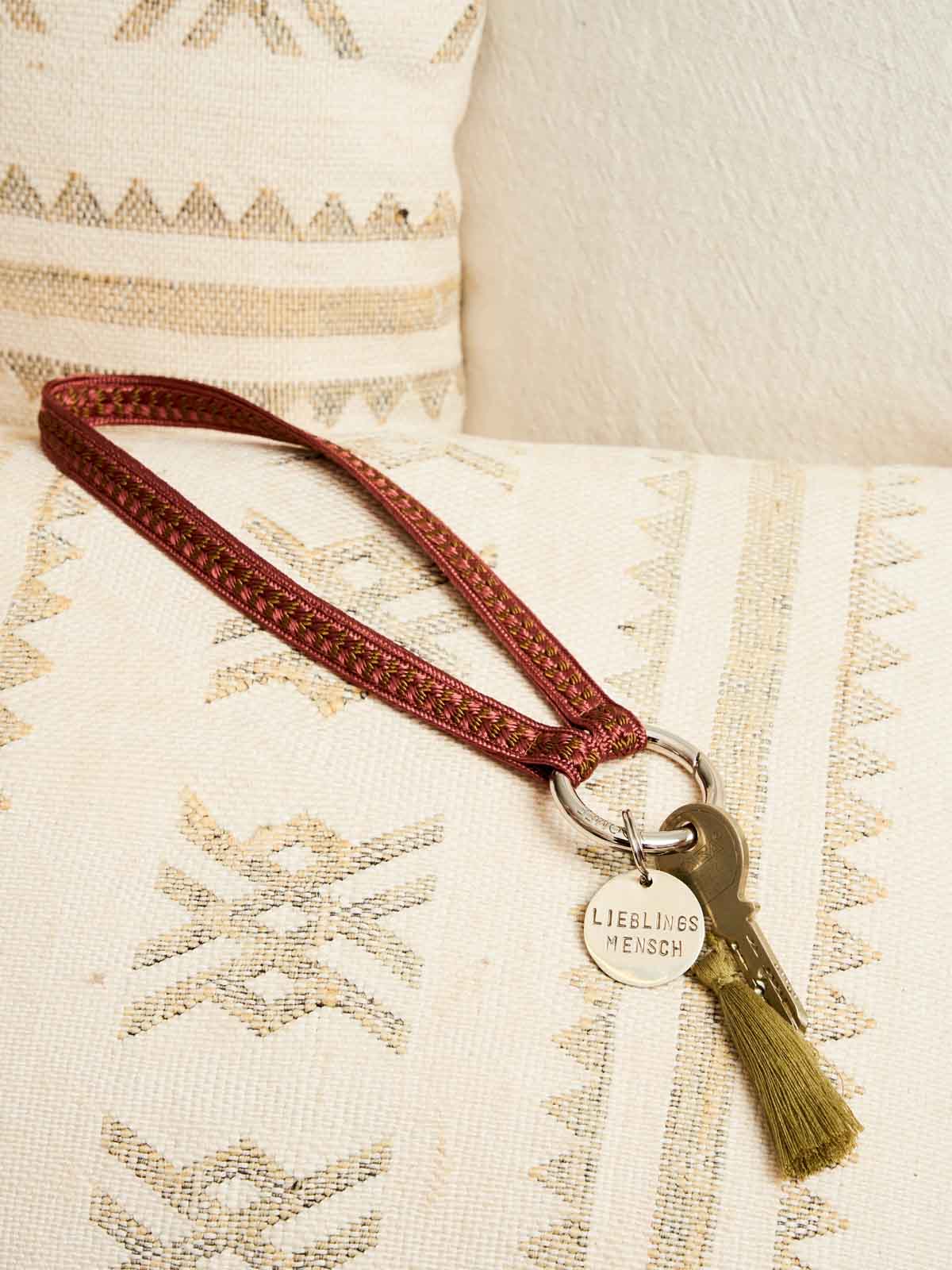 Yoomee Keychain Zahra Rosewood Mini Silver Thick