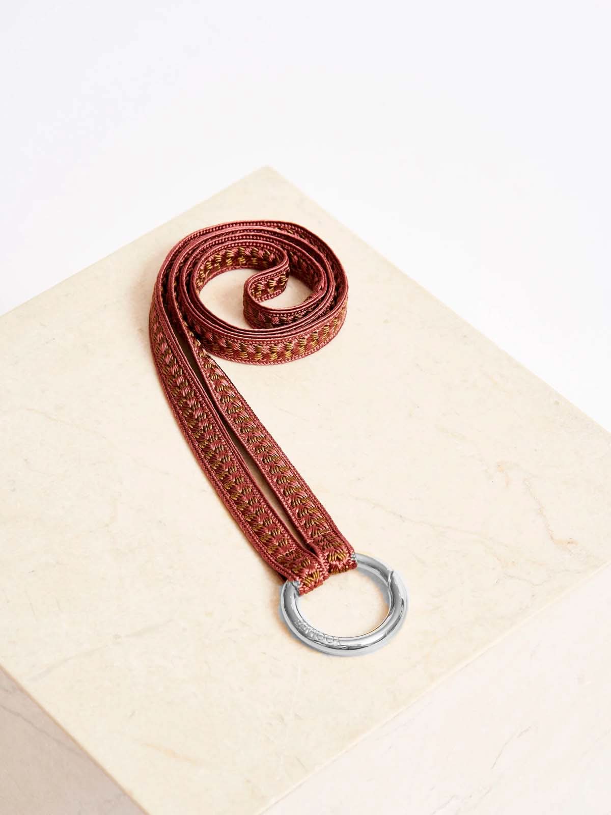 Yoomee Keychain Zahra Rosewood Silver Thick