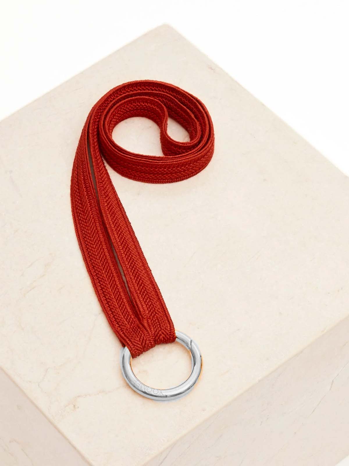 Yoomee Keychain Zahra Scarlet Red Silver Thick
