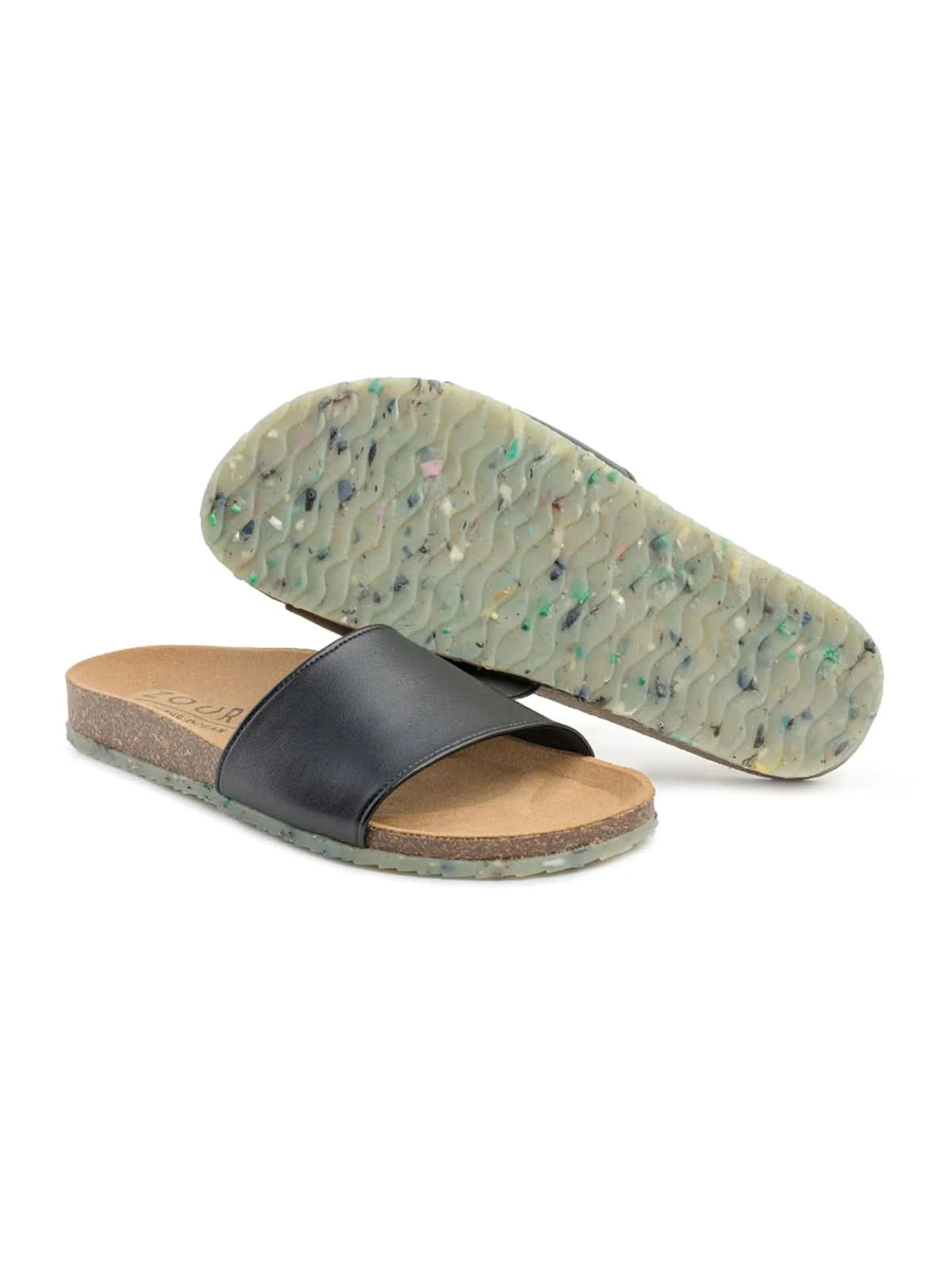 Zouri Shoes Wave Slider Black Apple