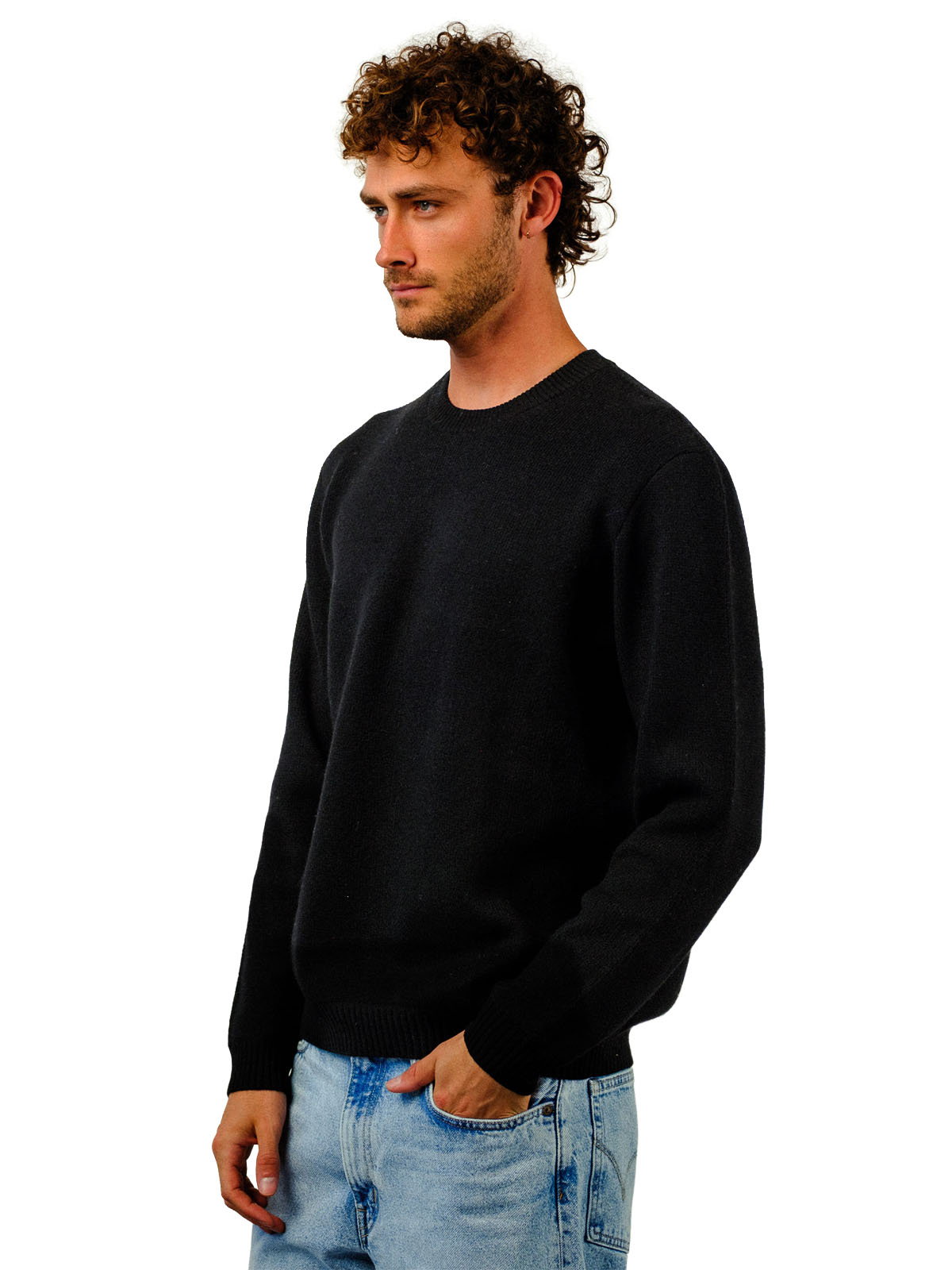 Visitor Clothing Men's Nereus Cashmere Sweater Black