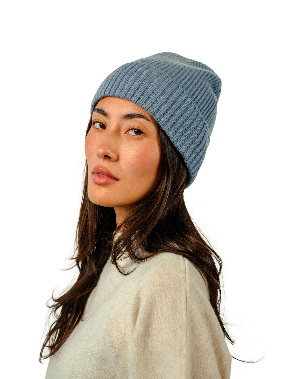 Visitor Clothing Nerine Cashmere Beanie Battleship