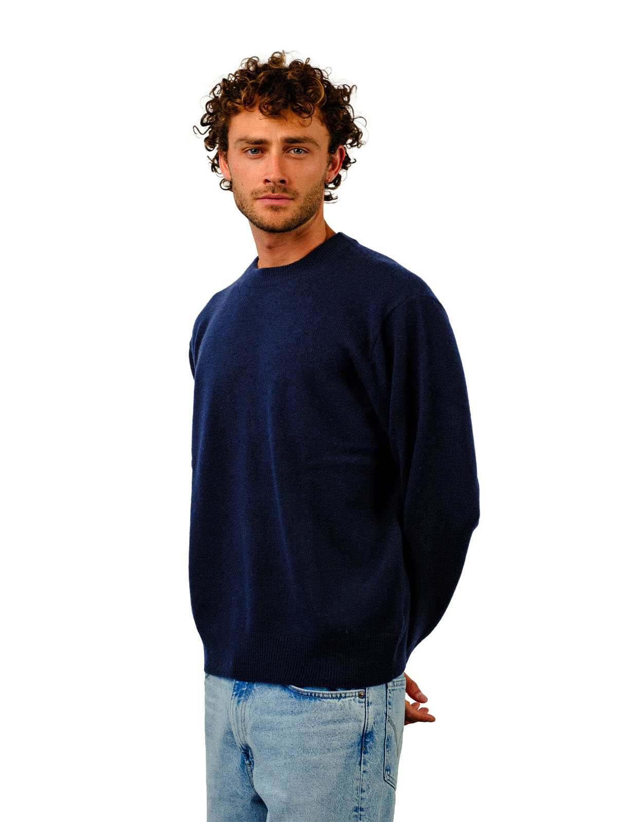 Visitor Clothing Men's Pelagos Cashmere Sweater Navy