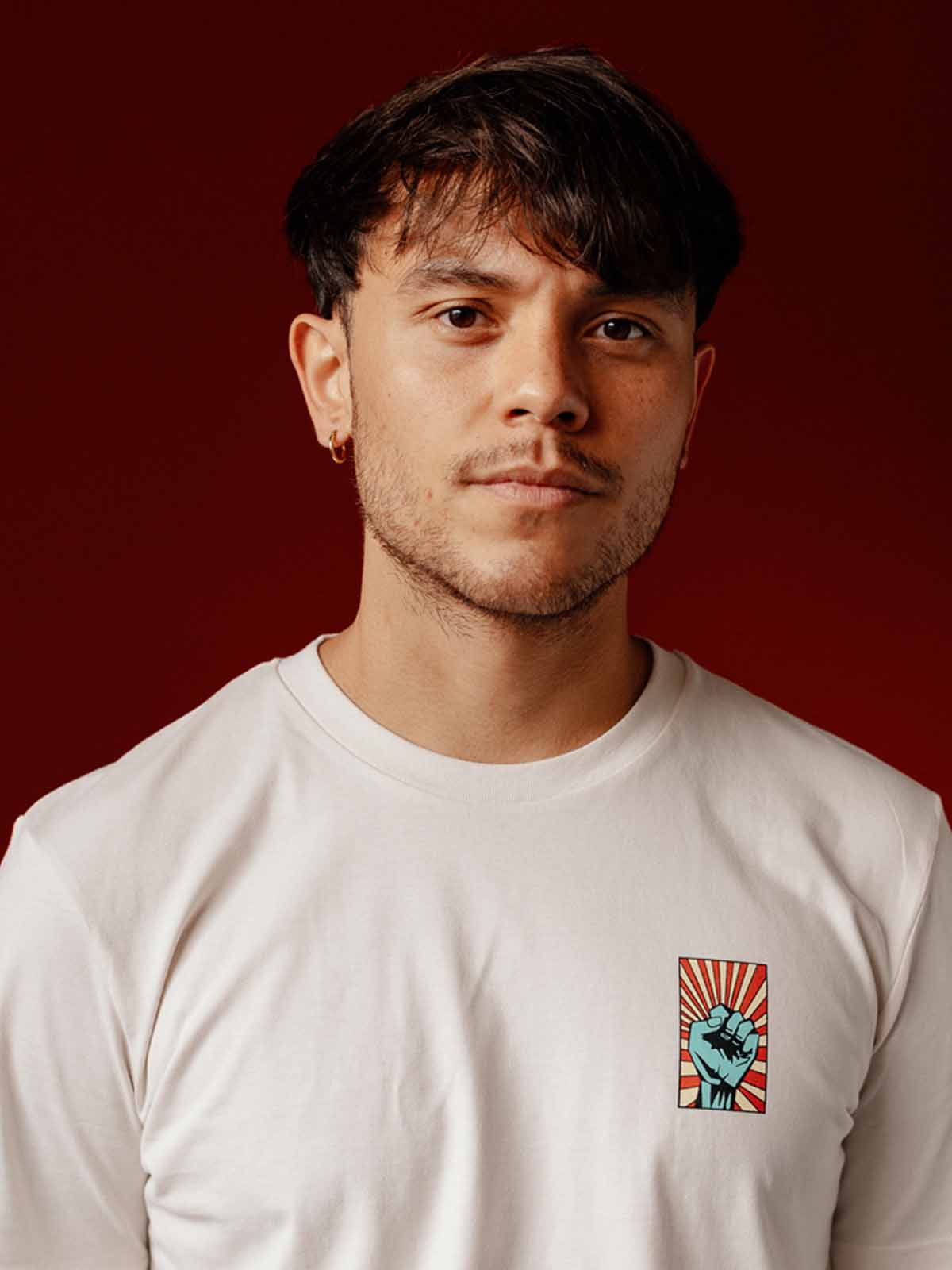 Visitor Against Racism 100% Organic Cotton T-Shirt Off White