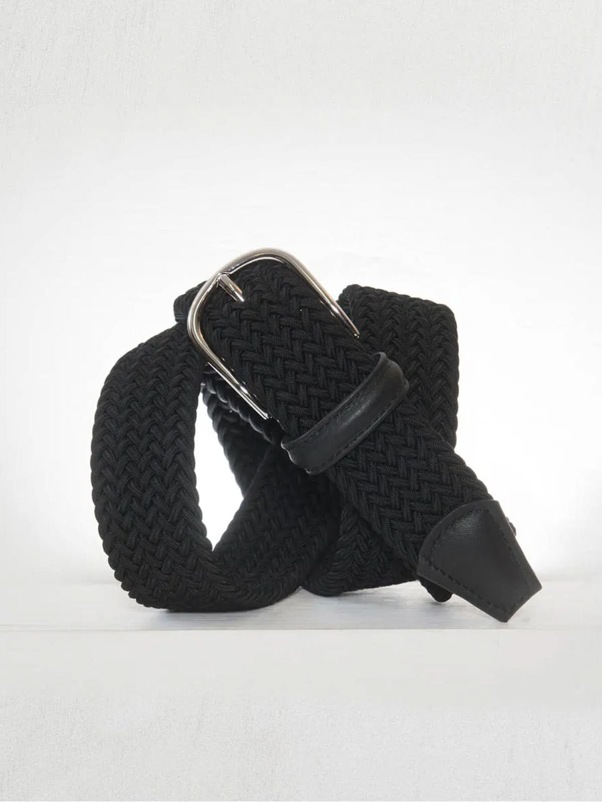 Anderson's 3.5cm Classic Elastic Woven Belt Black