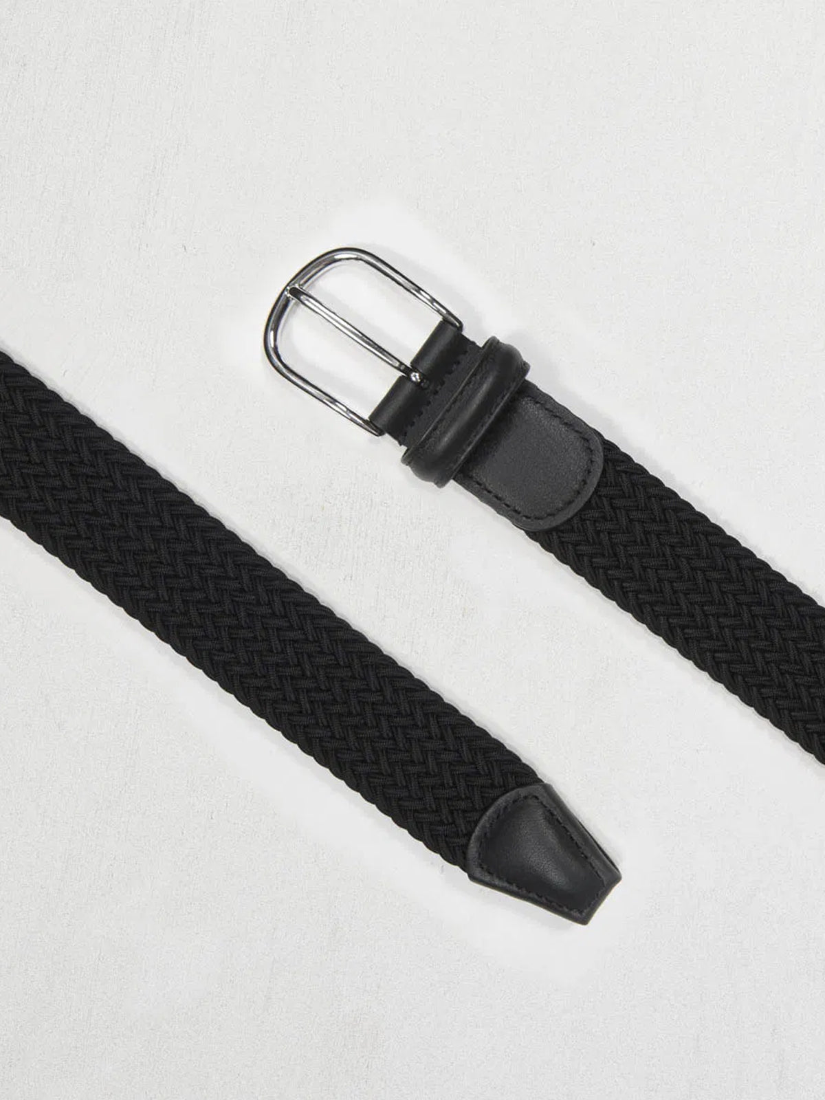 Anderson's 3.5cm Classic Elastic Woven Belt Black