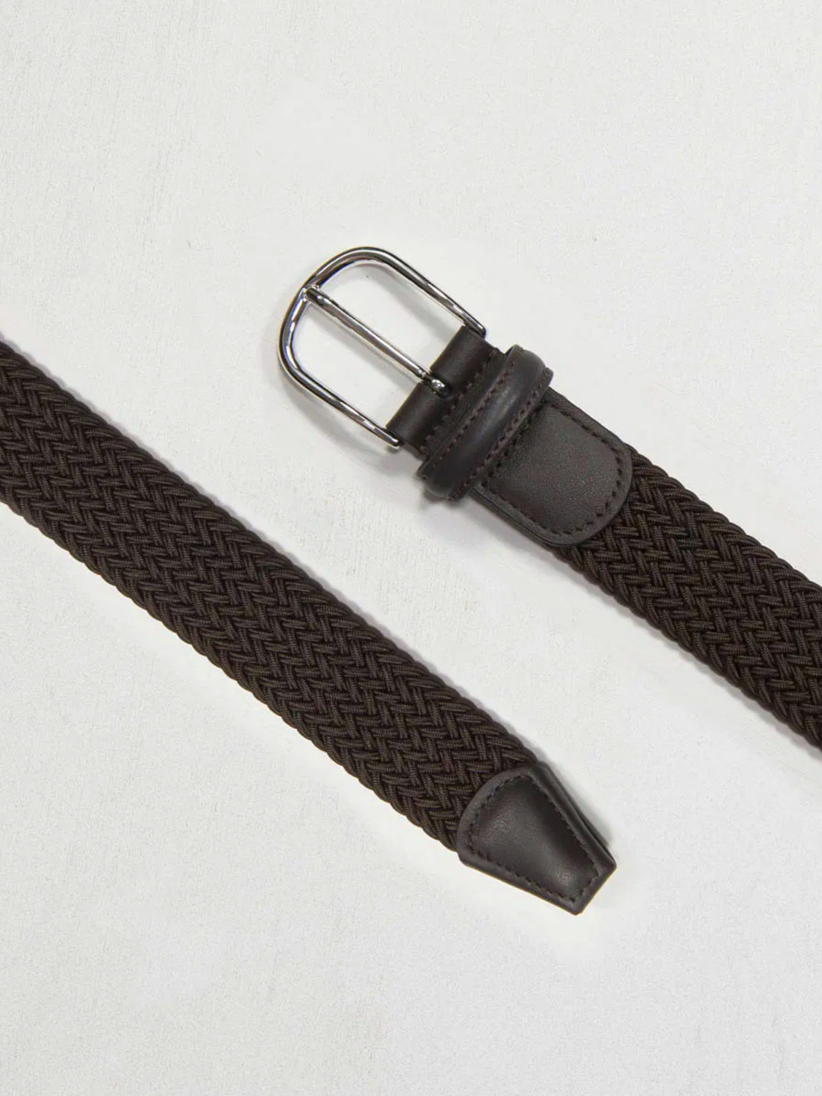 Anderson's 3.5cm Classic Elastic Woven Belt Maroon