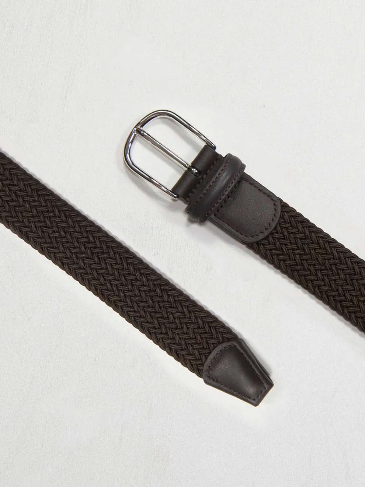 Anderson's 3.5cm Classic Elastic Woven Belt Maroon