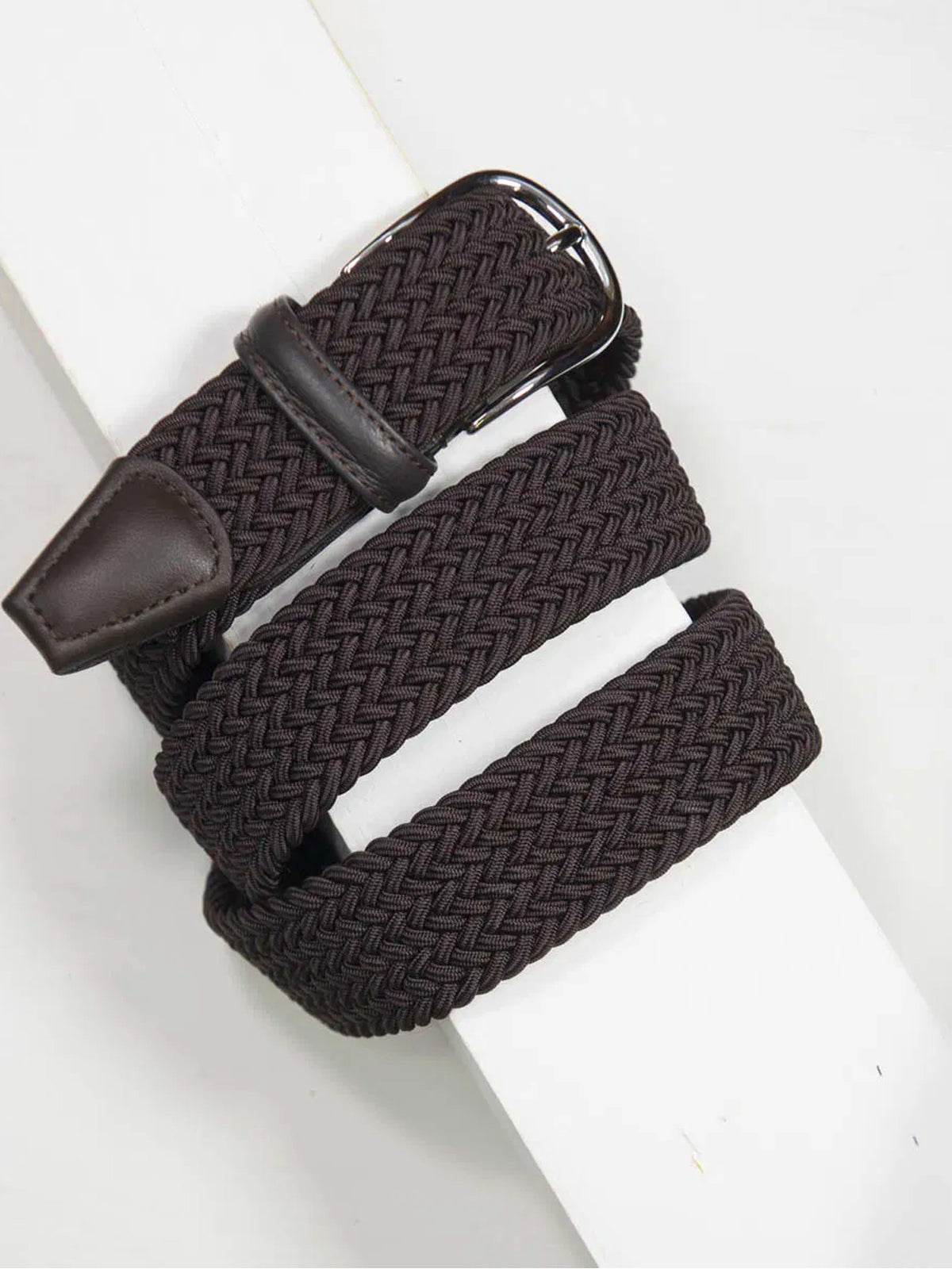 Anderson's 3.5cm Classic Elastic Woven Belt Maroon