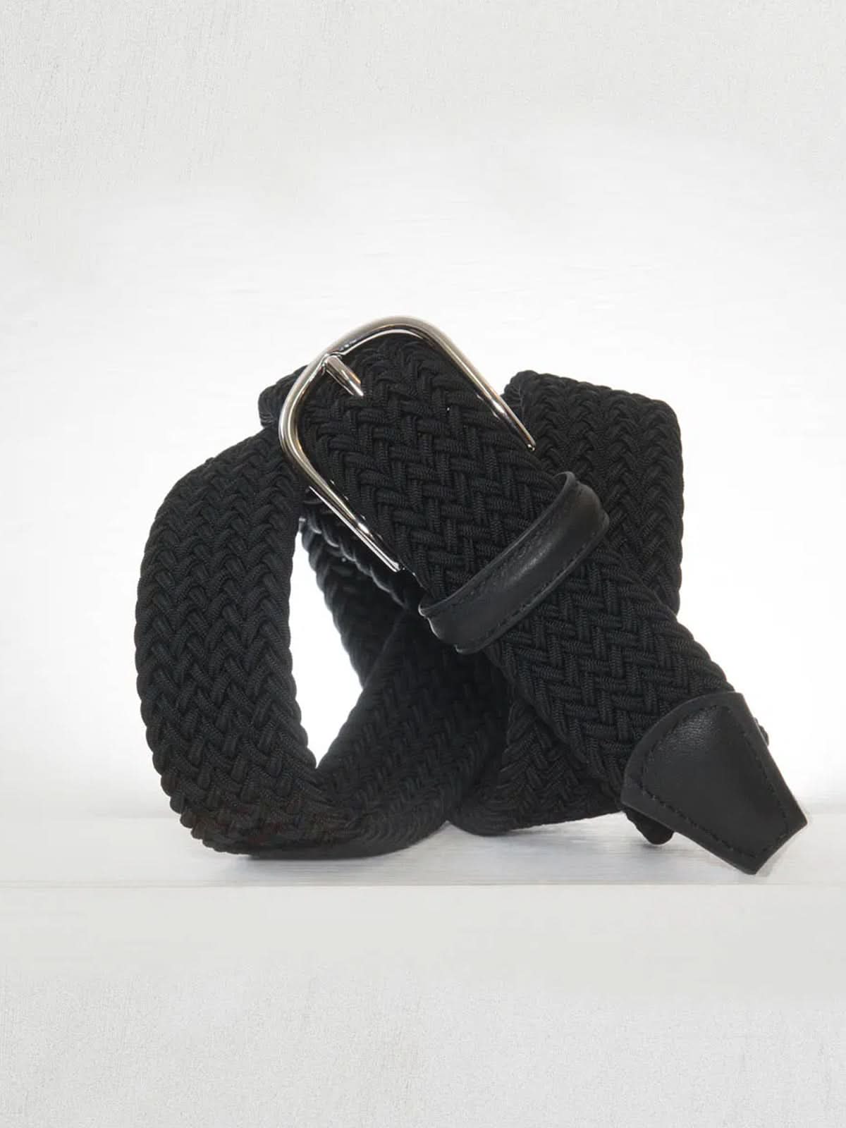 Anderson's 3.5cm Classic Elastic Woven Belt Navy