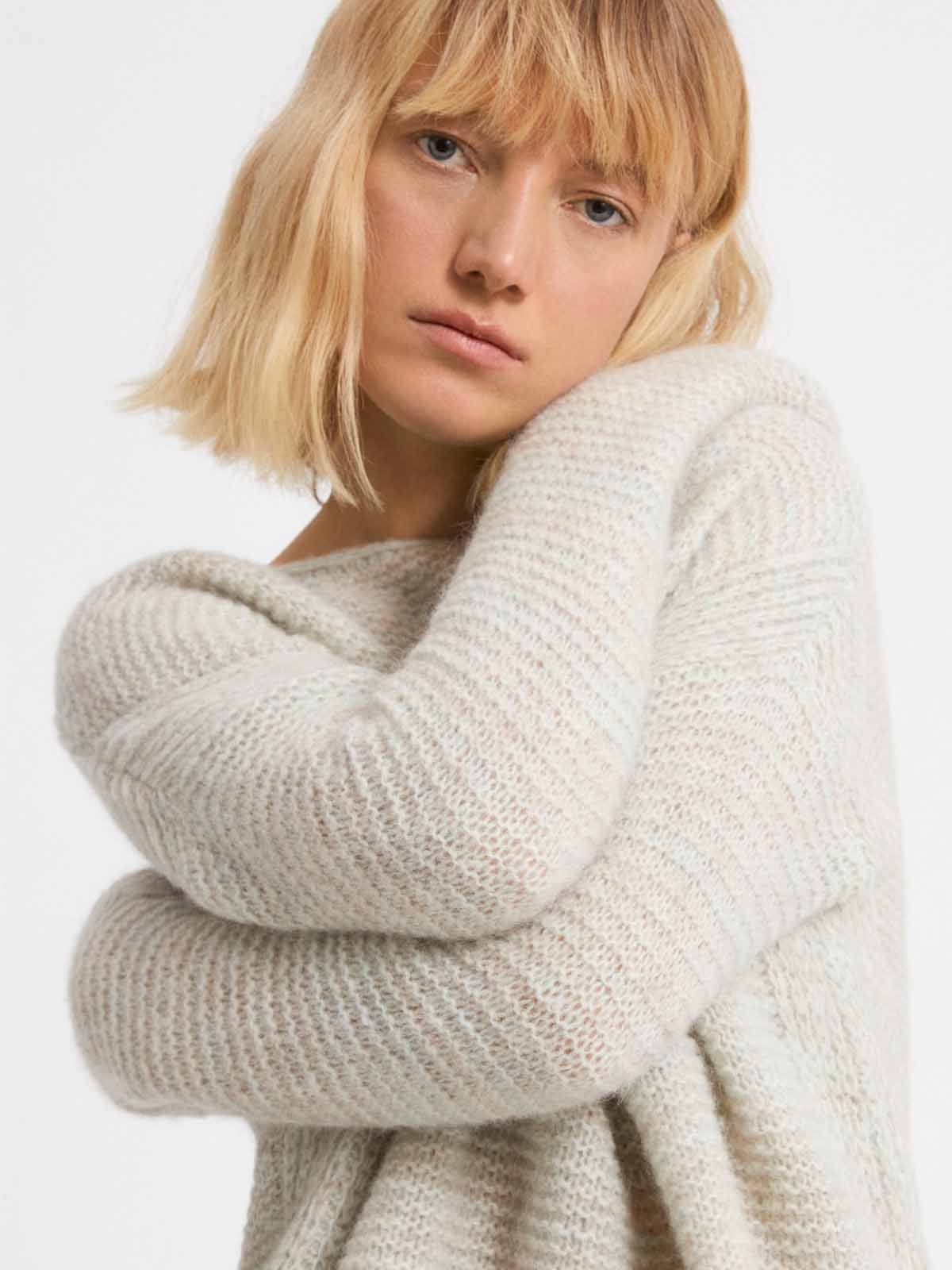 Armedangels Alpaca Jumper Aglaiaa Sage Green-Oatmilk