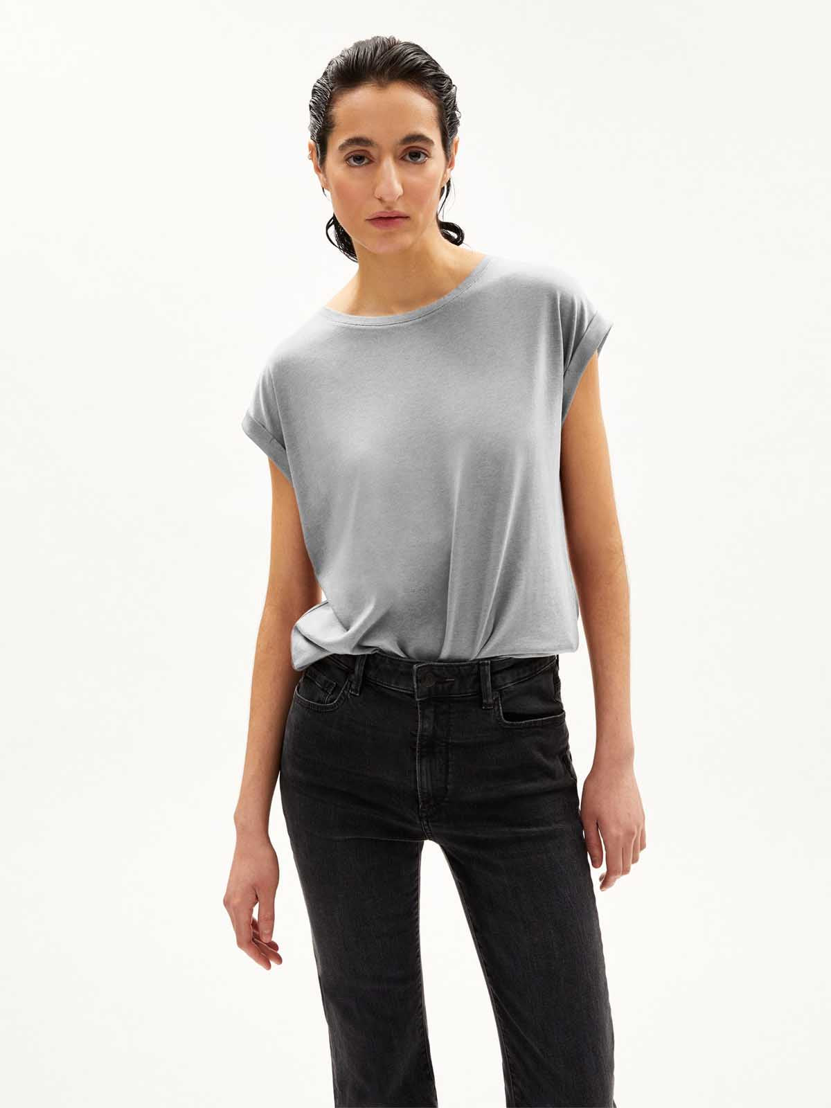 Armedangels T-Shirt Jilaana Mid Grey Melange