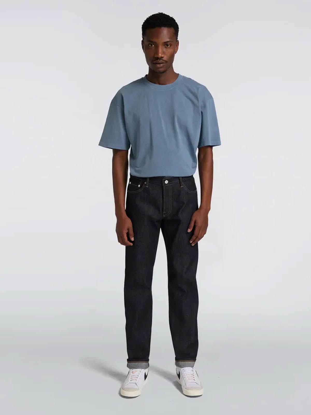 Edwin Regular Tapered Kurabo Red Selvage 14oz Blue Unwashed L32