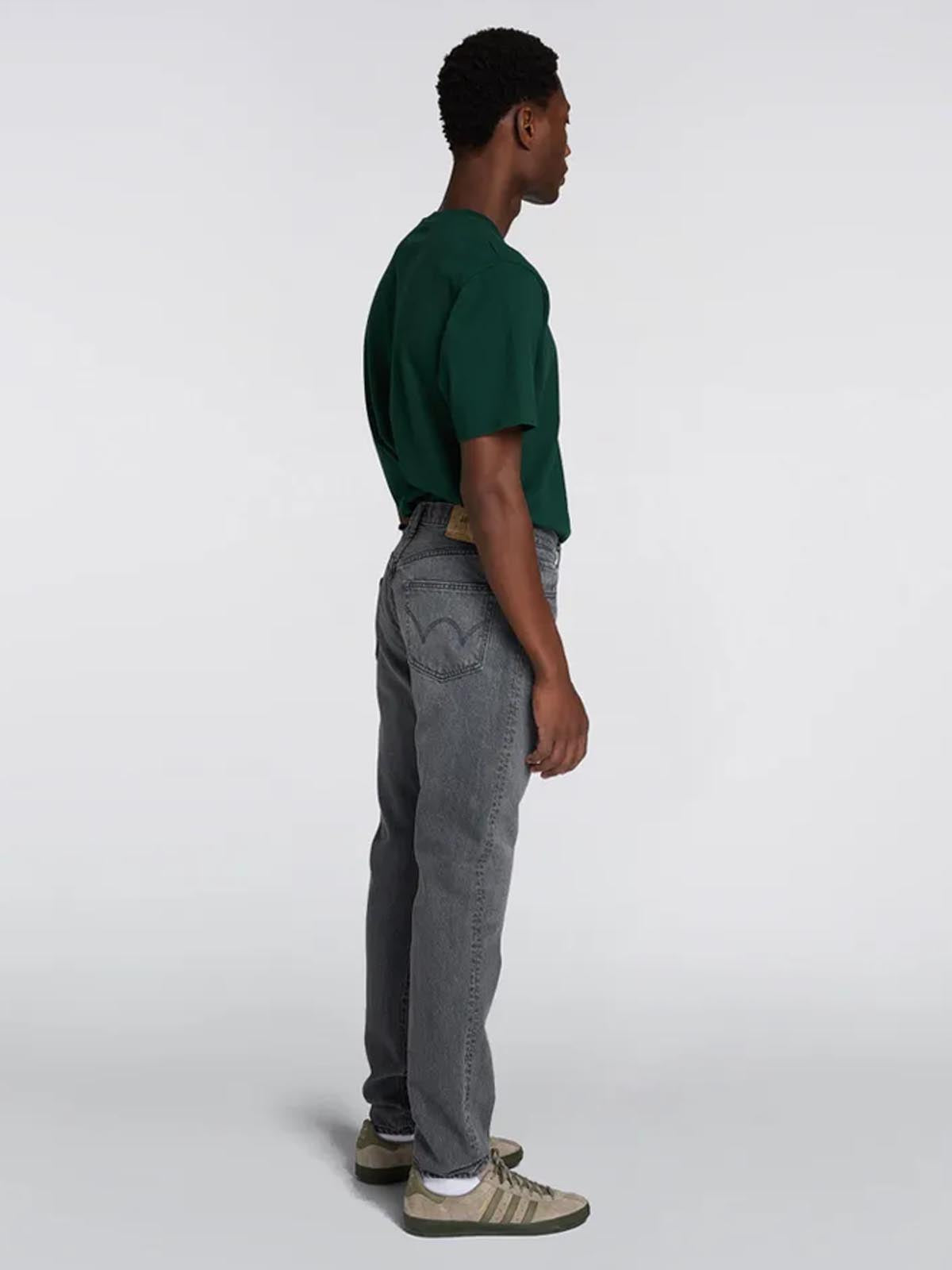 Edwin Slim Tapered Kaihara Right Hand Black Denim 13 oz Grey Used L30