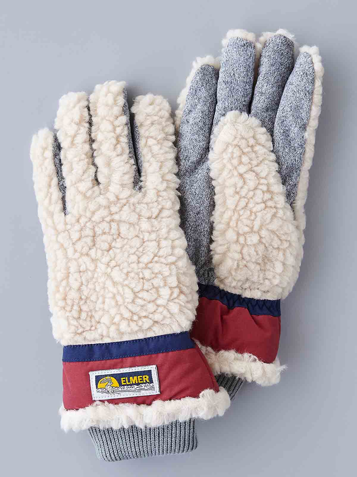 Elmer Wool Pile 5 Fingers Gloves / Conductive Beige Wine
