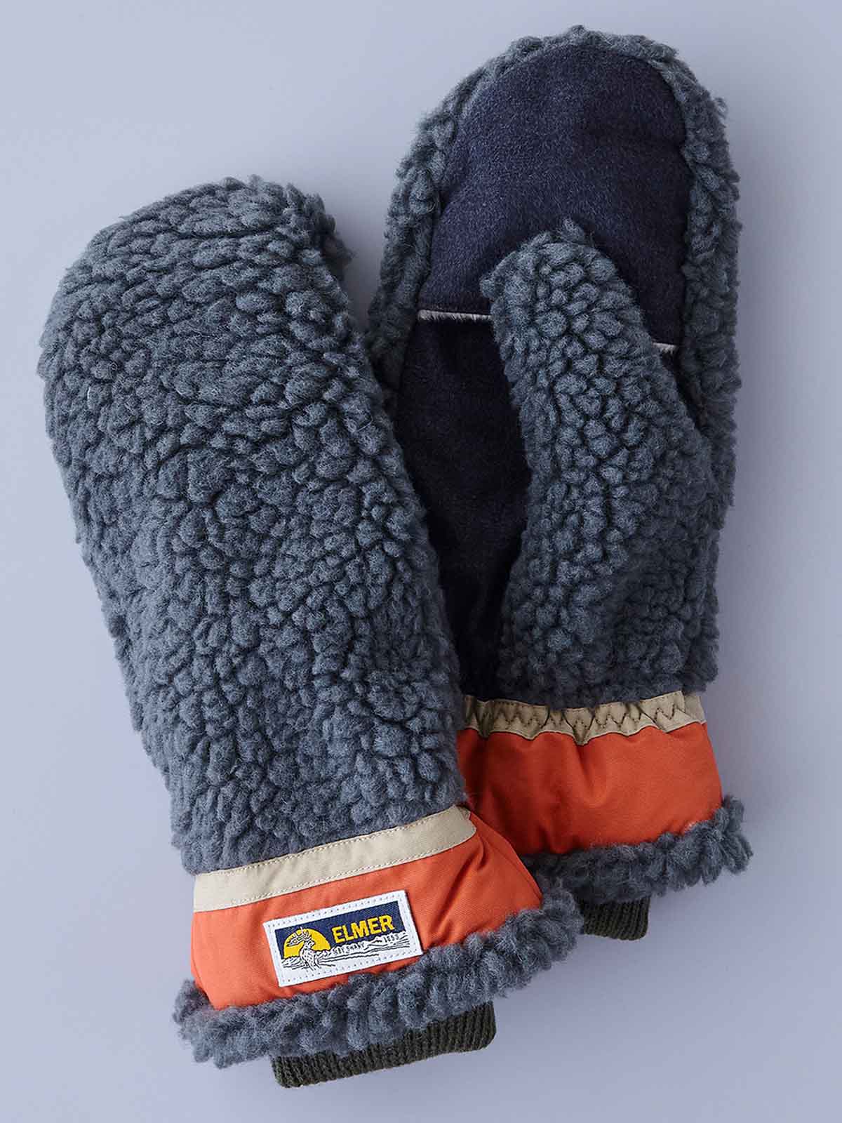 Elmer Wool Pile Flip Mitten Gloves / Conductive Khaki