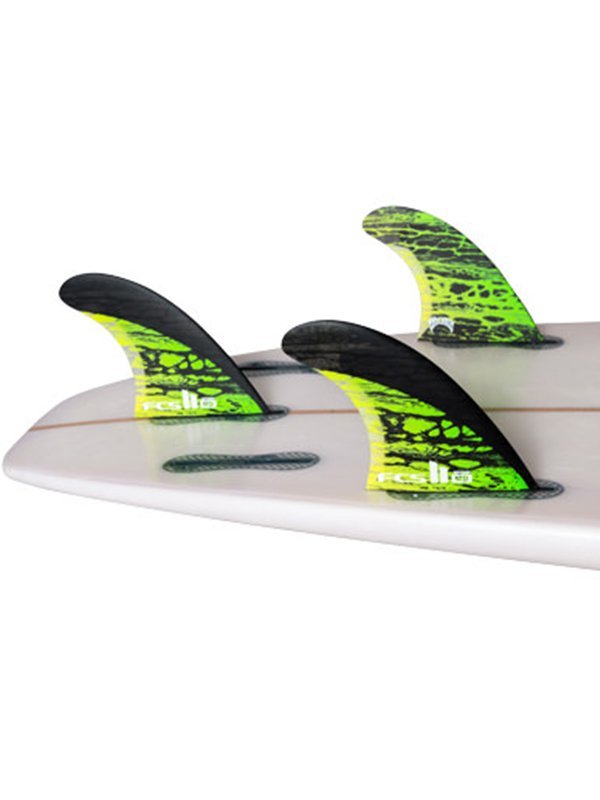 FCS II Fins MB PC Carbon Tri-Quad Fin Medium Green