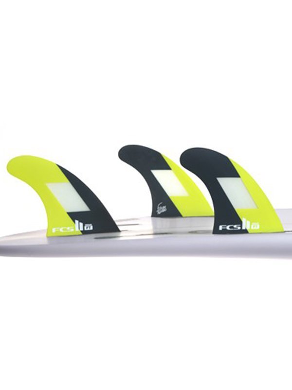 FCS II Fins FT PC Tri Fin Black/Yellow Medium