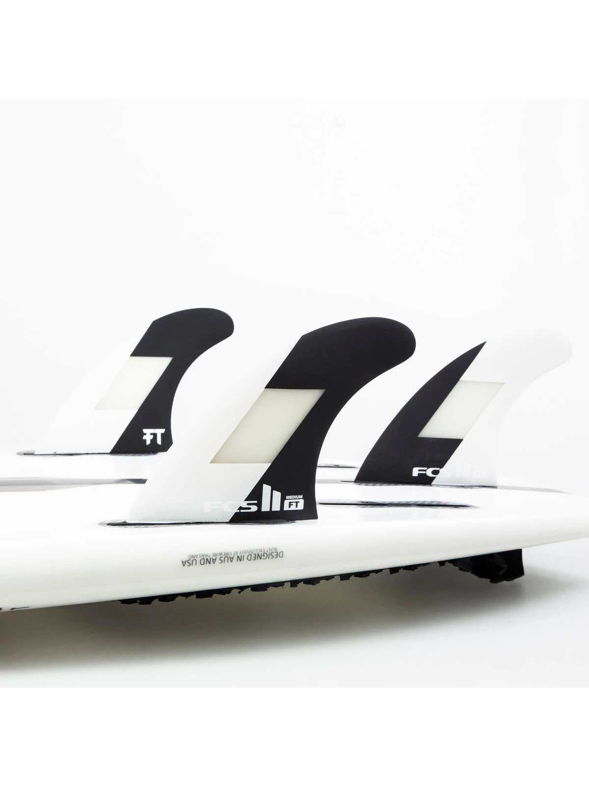 FCS II Fins FT PC Tri Fin Set Off White/Black Medium