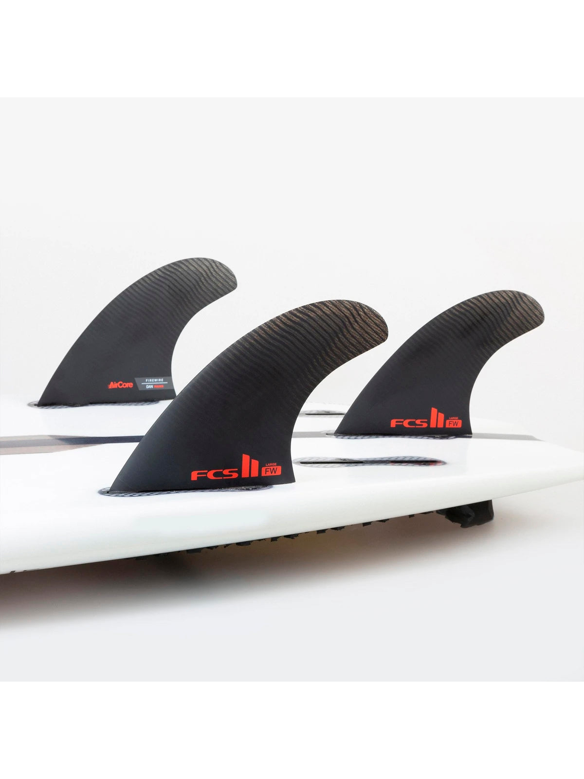 FCS II Fins FW PC Aircore Tri-Quad Fin Set Medium Black