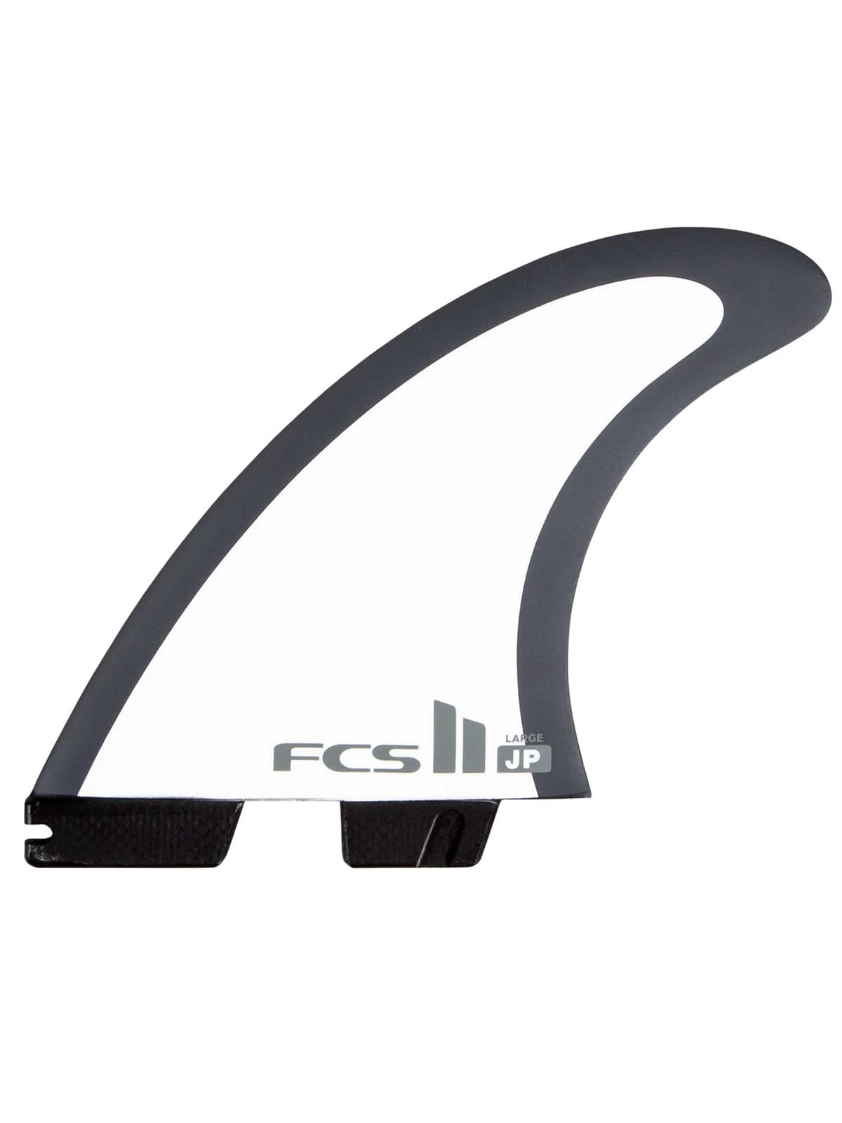 FCS II Fins Pyzel PC Tri Fin Set White Black Large