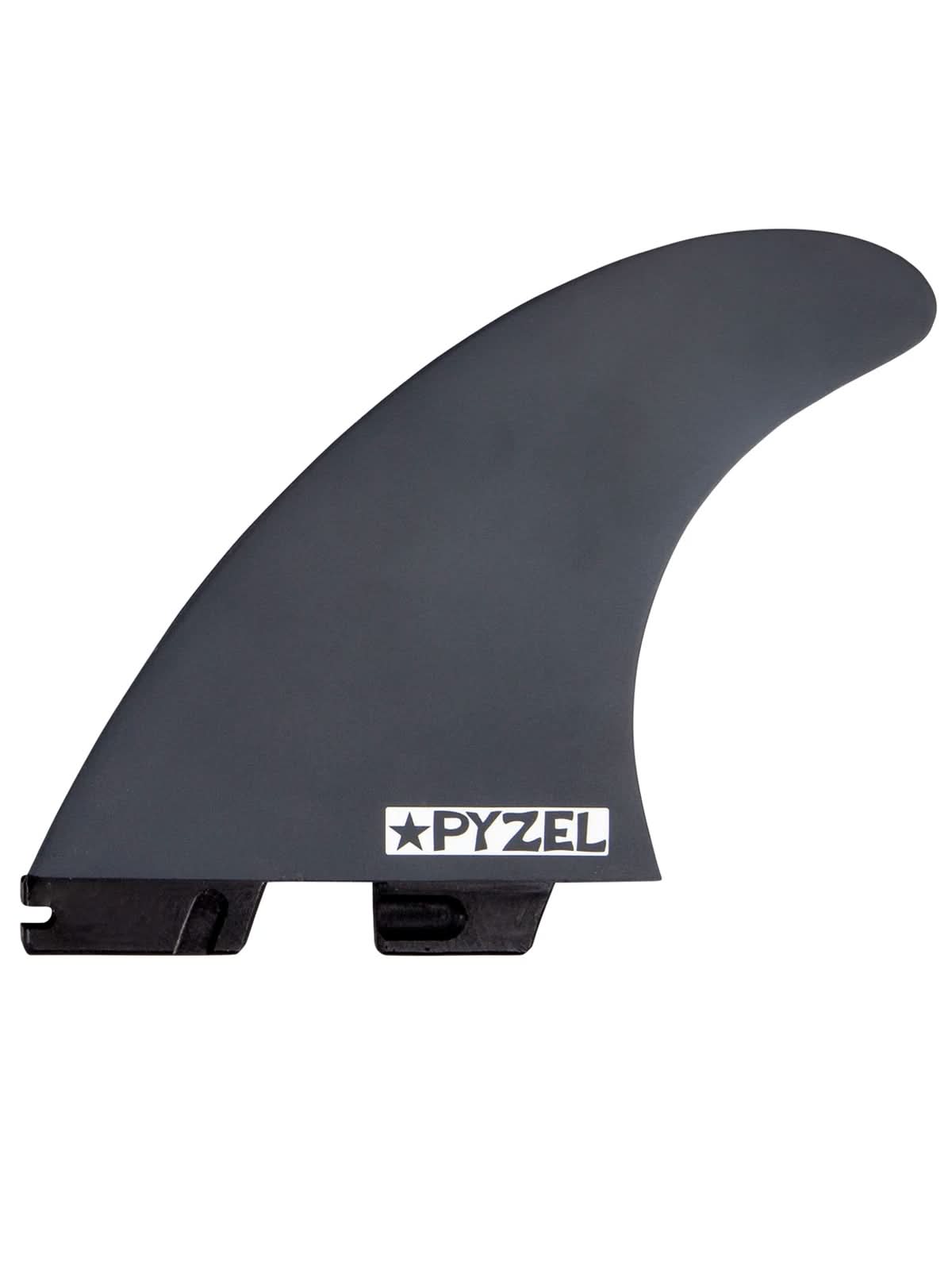 FCS II Fins Pyzel PC Tri Fin Set White Black Large