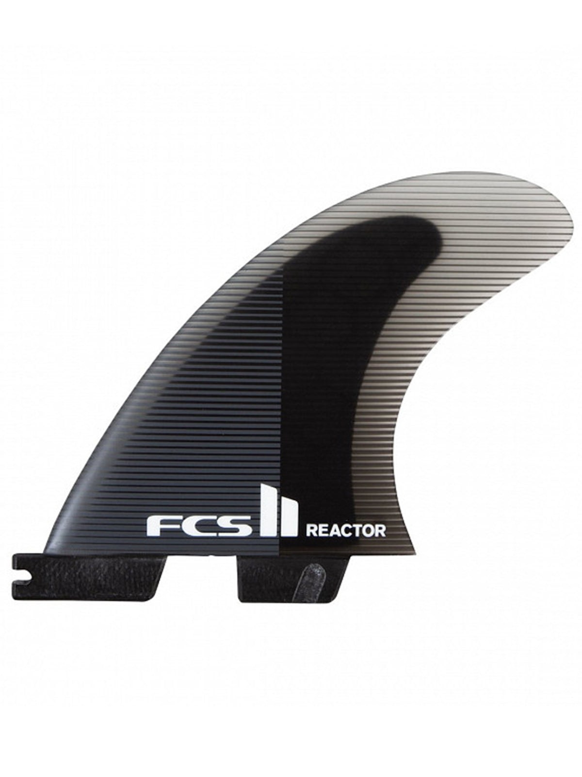 FCS II Fins Reactor PC Tri Set Charcoal Black Medium