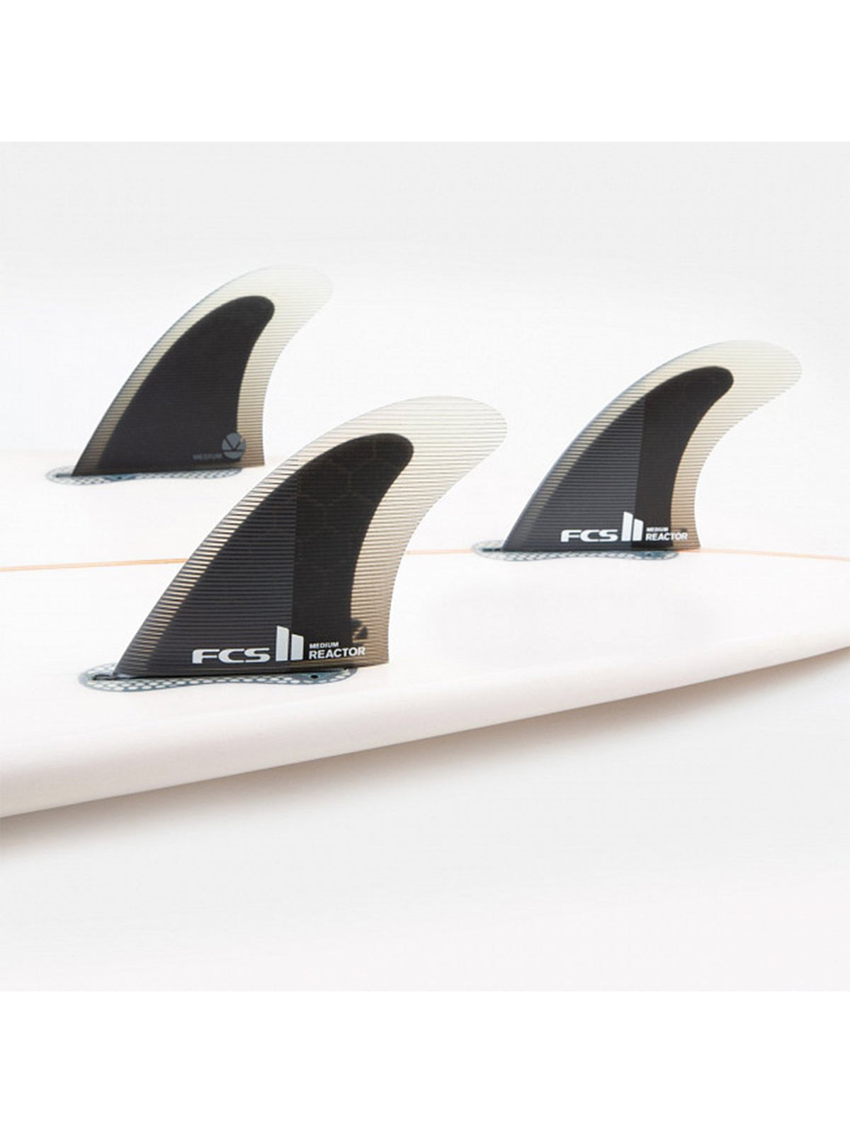 FCS II Fins Reactor PC Tri Set Charcoal Black Medium