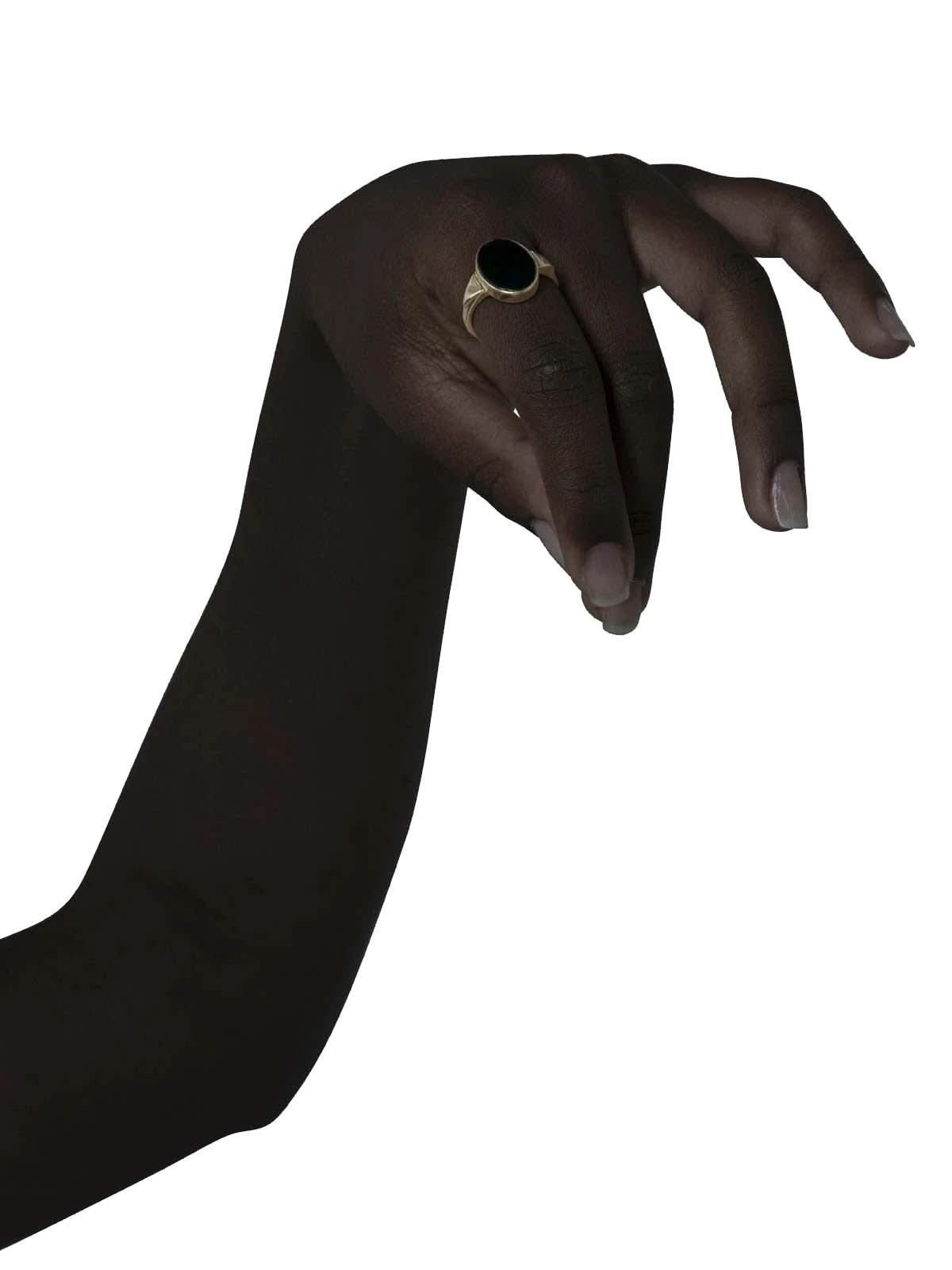 Les Solides Big Black Ring Gold
